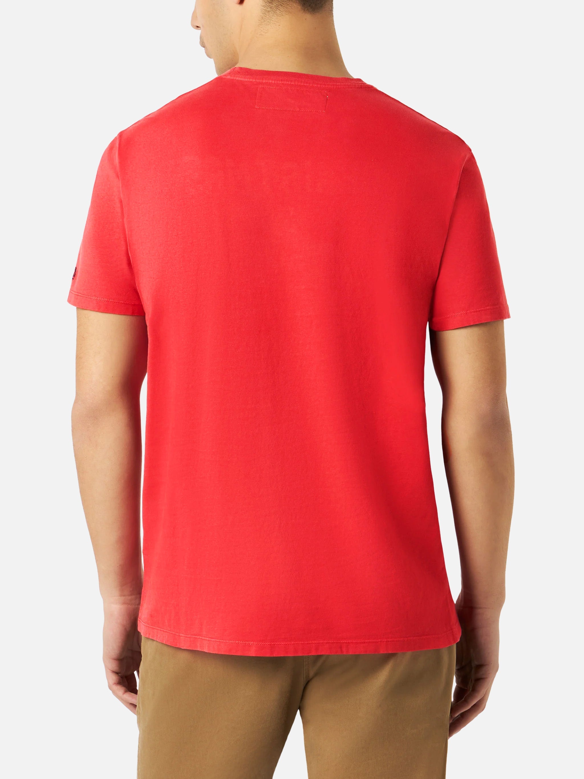 Man Heavy Cotton T-Shirt With Snoopy Print | Peanuts™ Special Edition Red