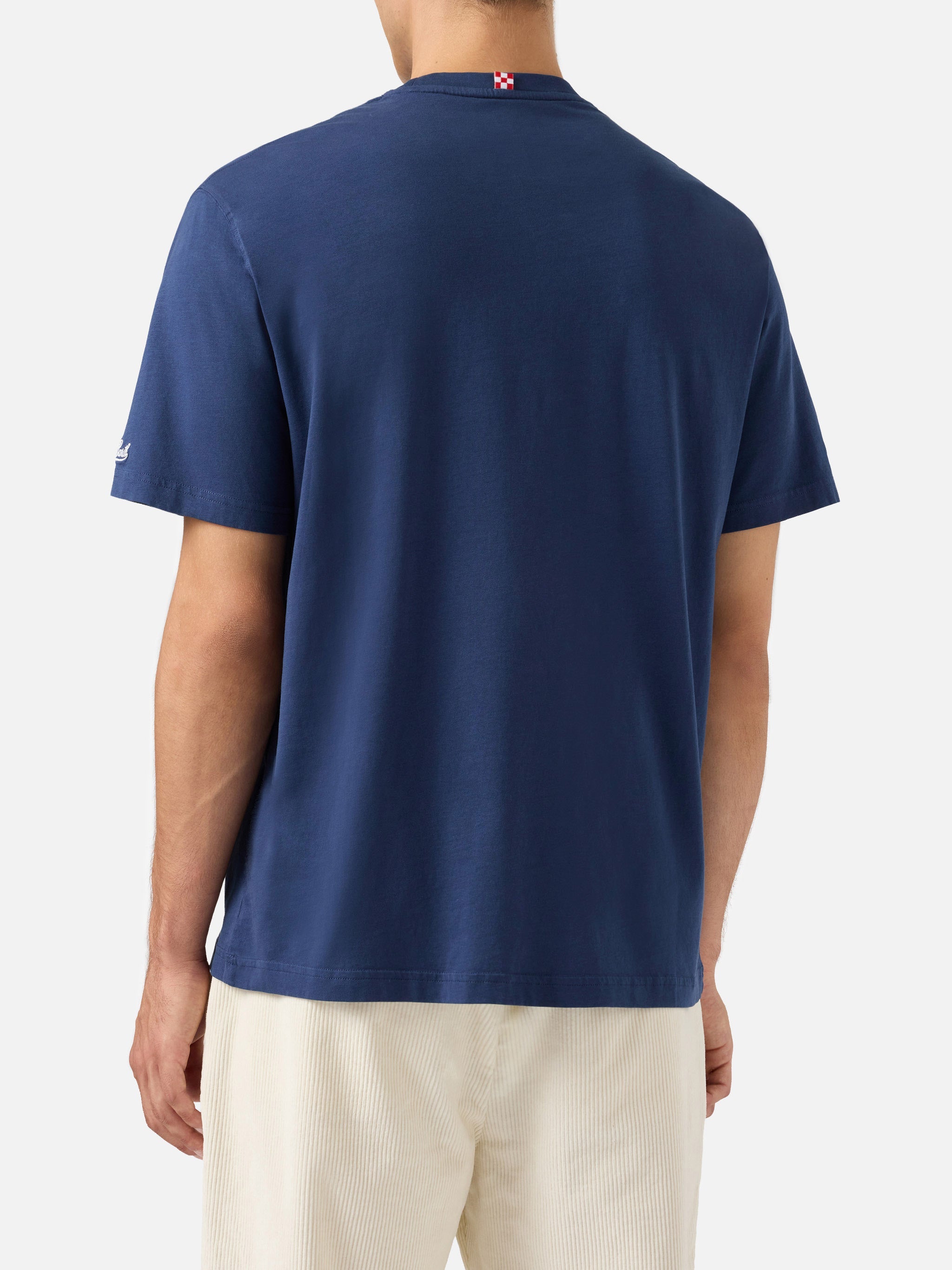 Arnott Warm Winter Cotton T-Shirt In Blue With Bel Temp… Embroidery | Vacanze Di Natale Special Edition __single__