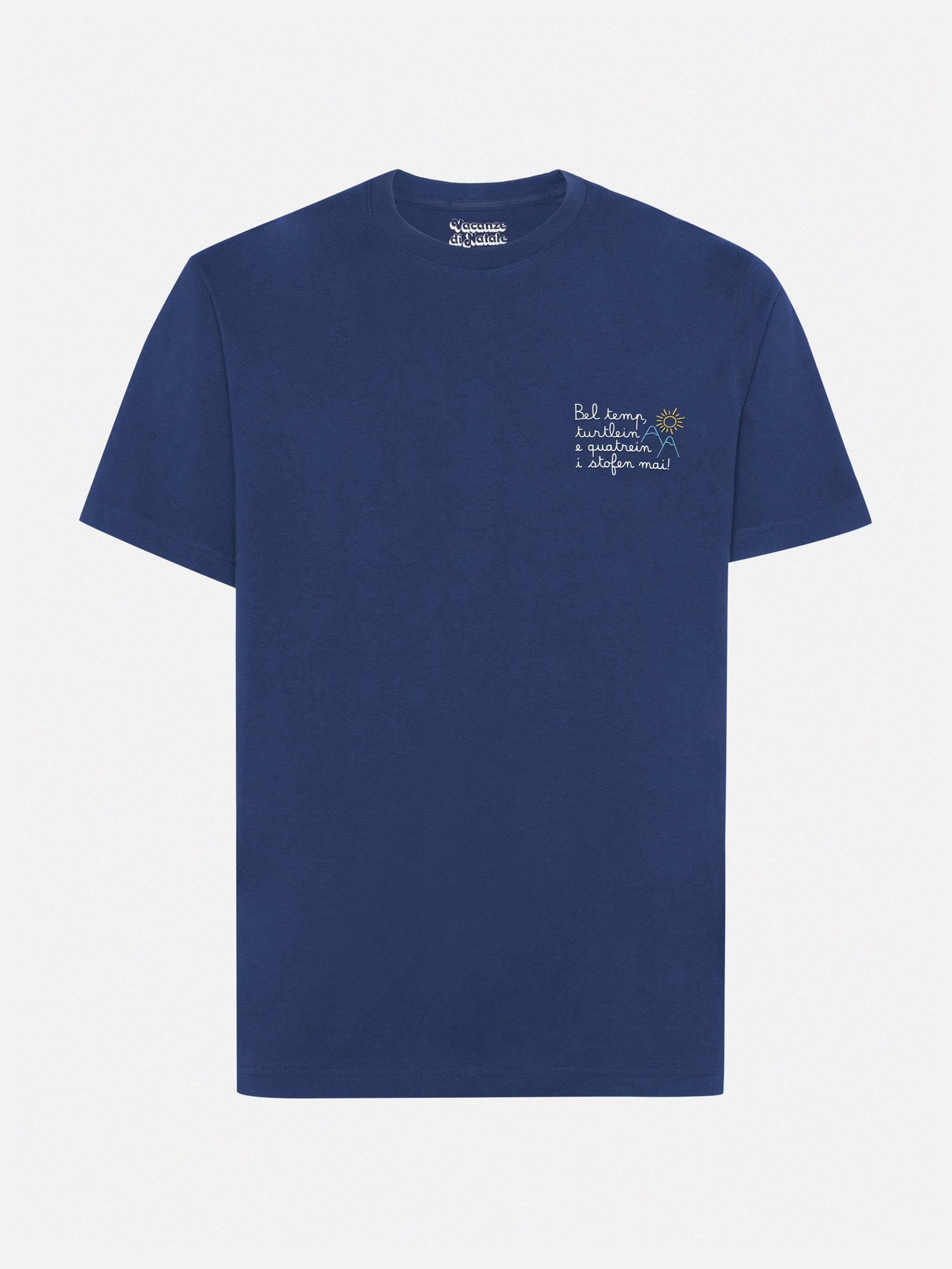 Arnott Warm Winter Cotton T-Shirt In Blue With Bel Temp… Embroidery | Vacanze Di Natale Special Edition __single__