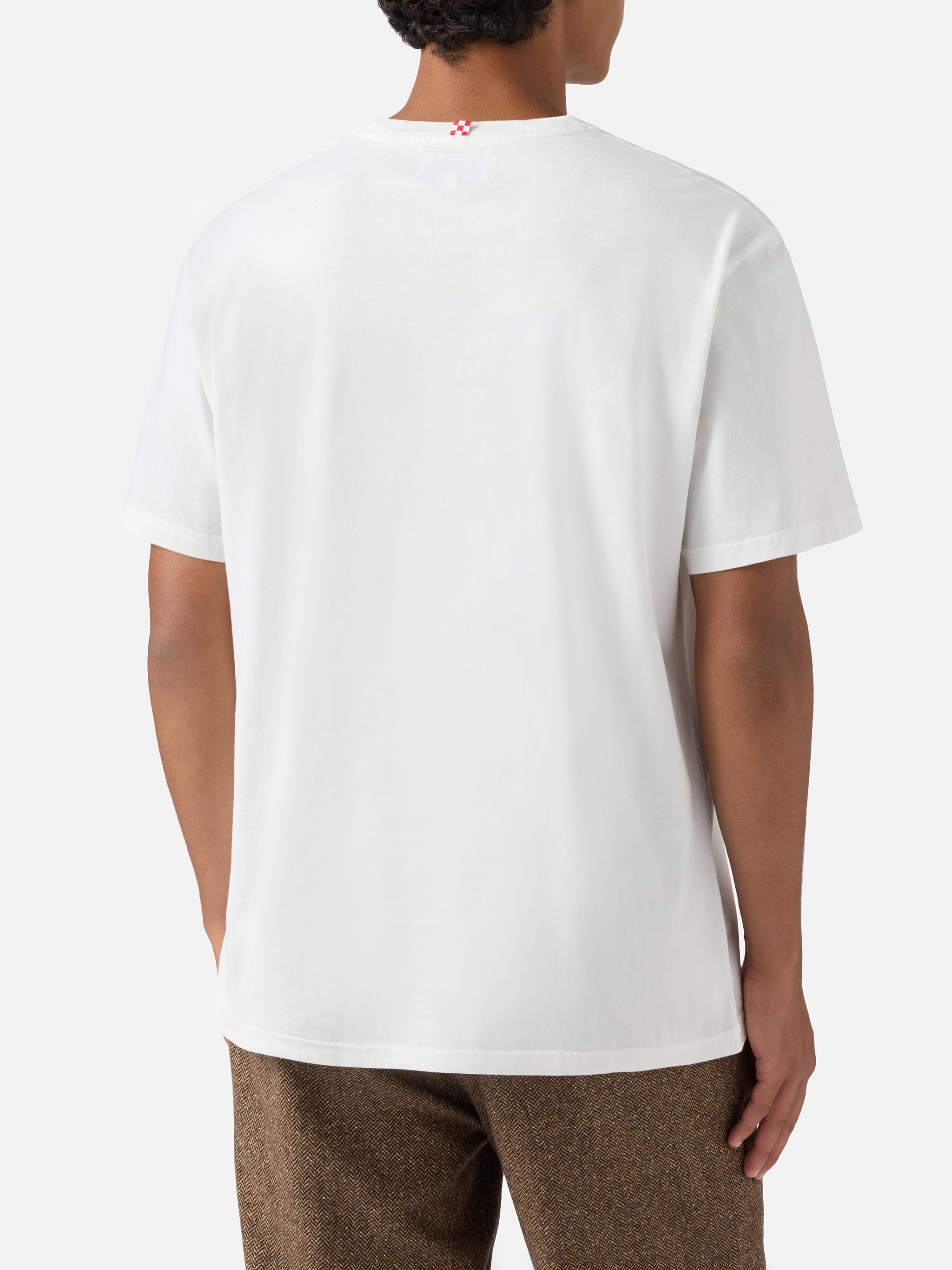 Arnott Warm Winter Cotton T-Shirt White With Après Ski Embroidery