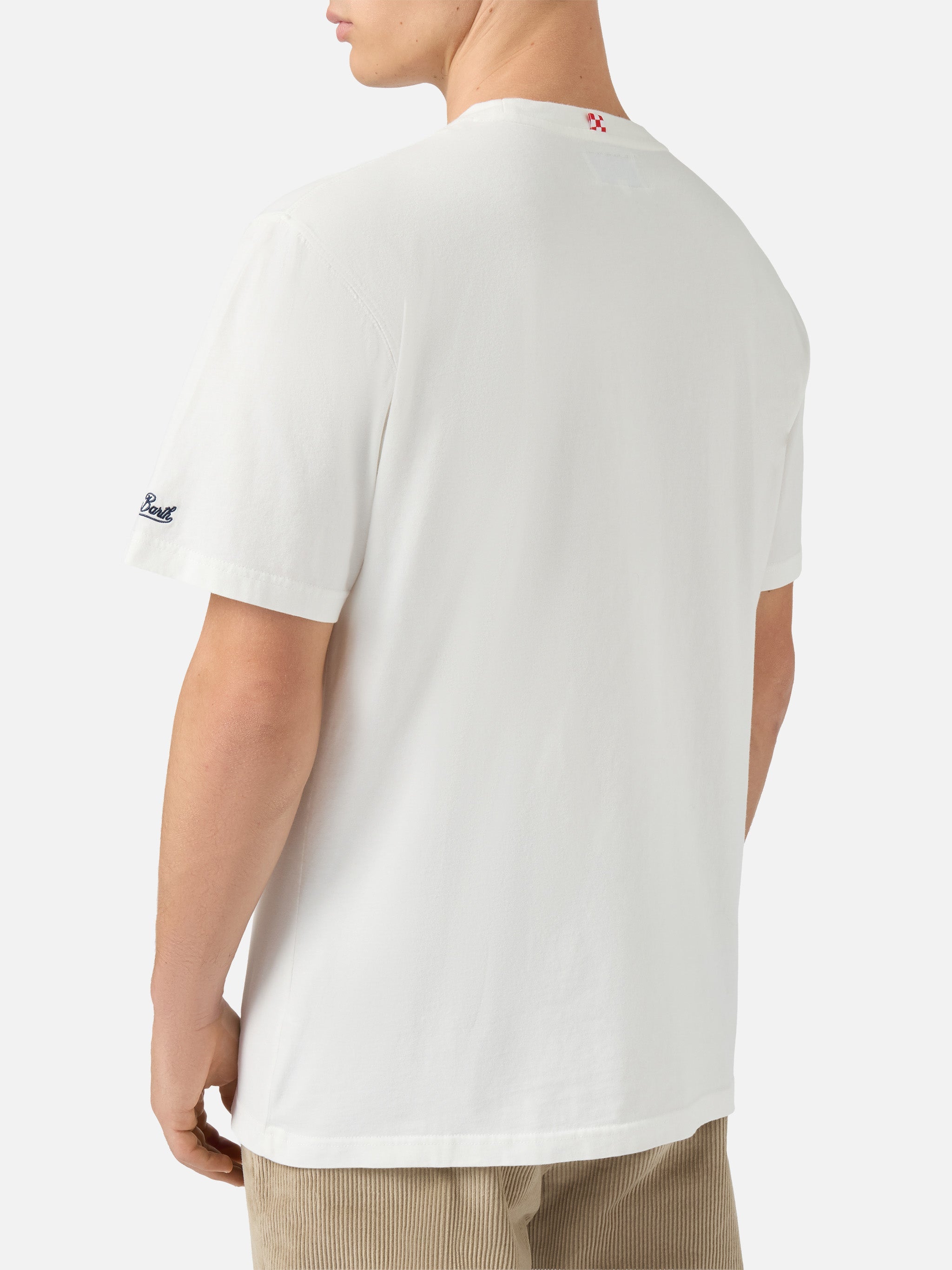 Arnott Warm T-Shirt Organic Warm-Touch Cotton With Panda Cortina Print White