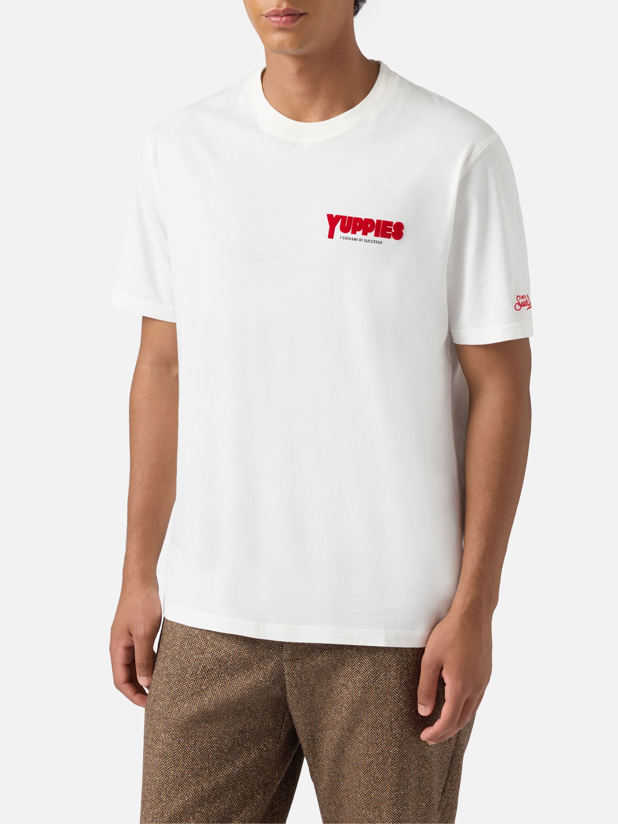 Arnott Warm Winter Cotton T-Shirt White With Yuppies Print | Special Edition