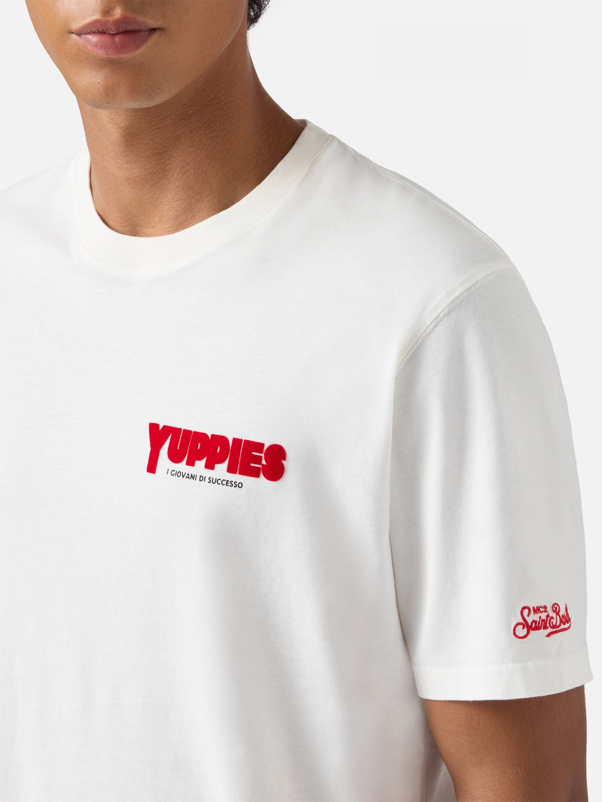 Arnott Warm Winter Cotton T-Shirt White With Yuppies Print | Special Edition