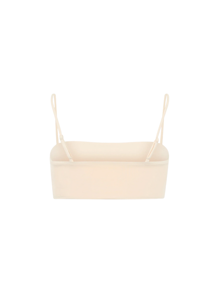 Athena Bandeau Bikini Top With Rhinestones White