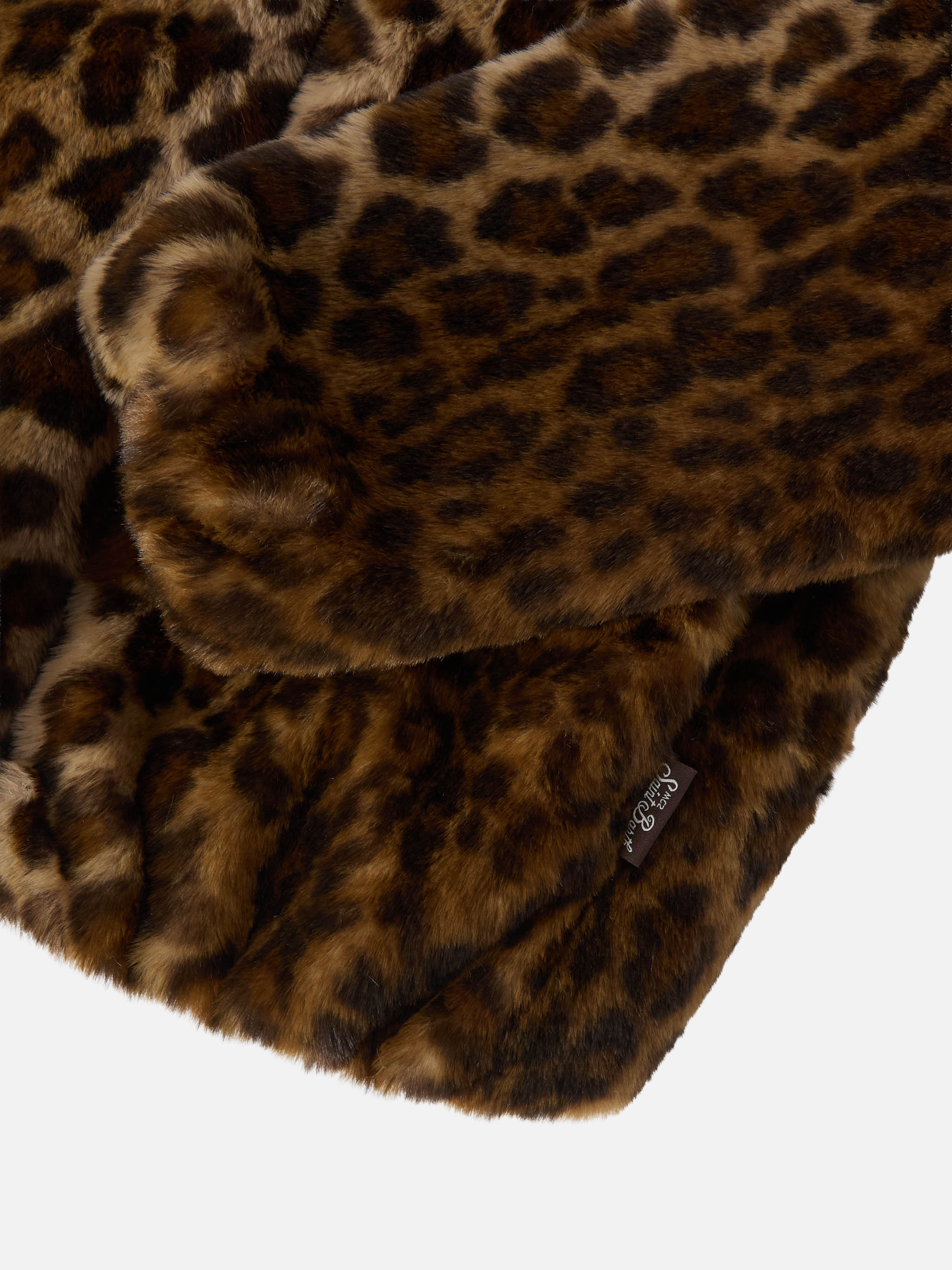 Aveline Faux-Fur Jacket With Leopard Print Brown
