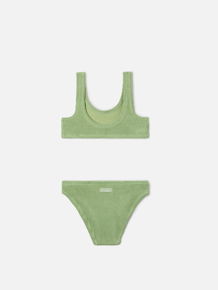Baker Crinkle Lurex Bikini Light Mint Green