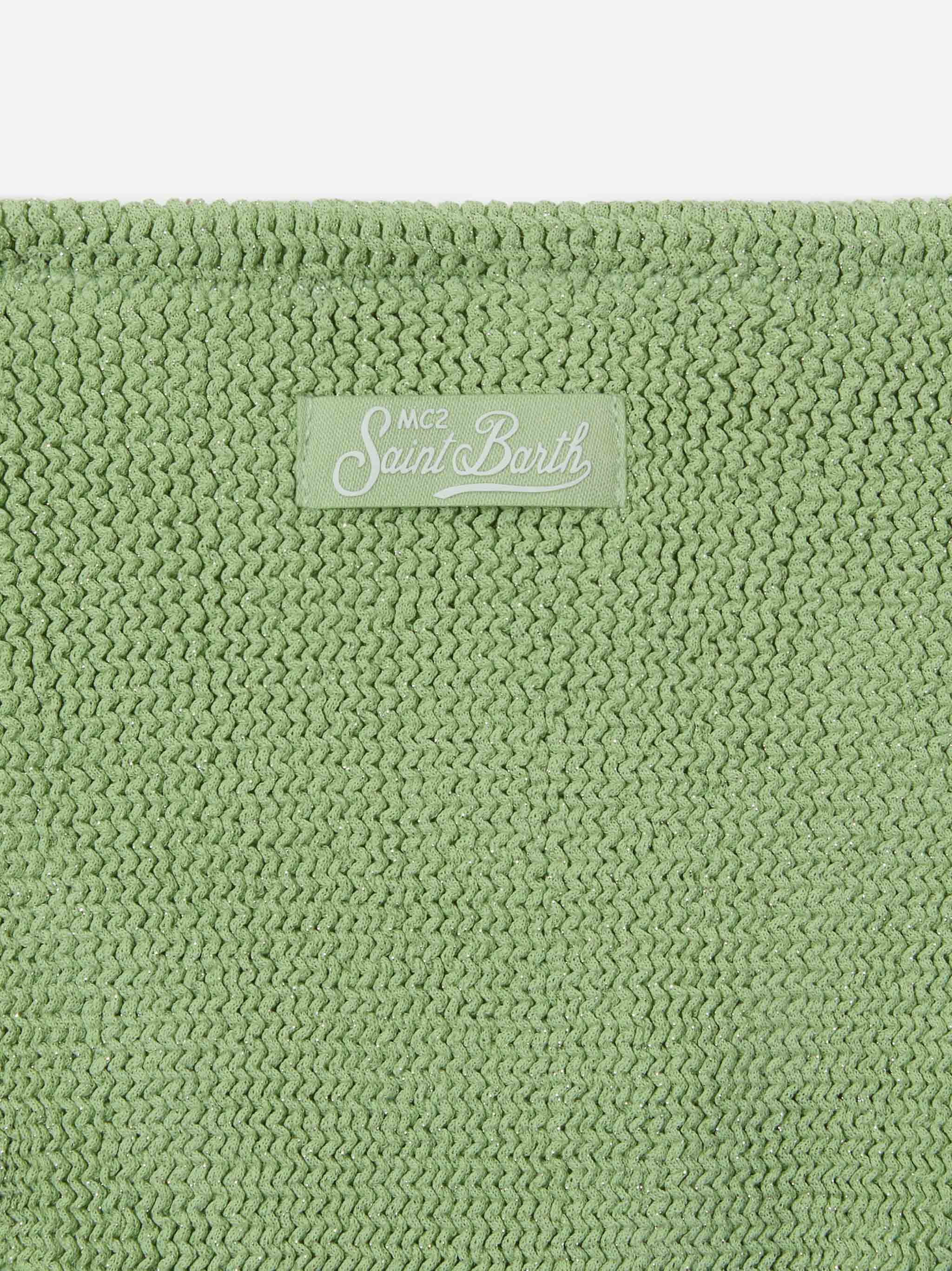 Baker Crinkle Lurex Bikini Light Mint Green