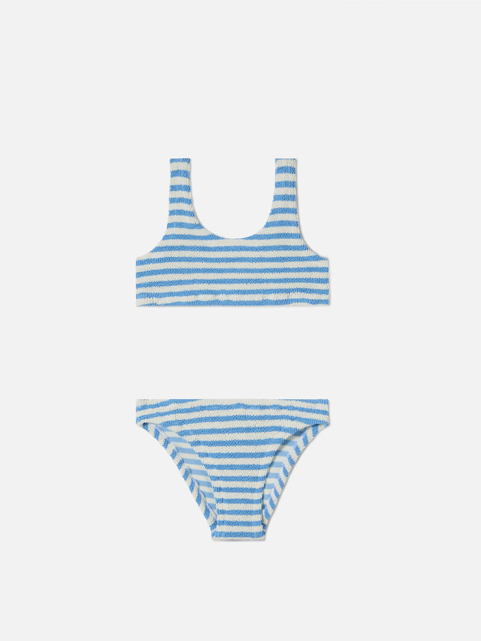 Baker Crinkle Bikini With Blue Stripes __single__