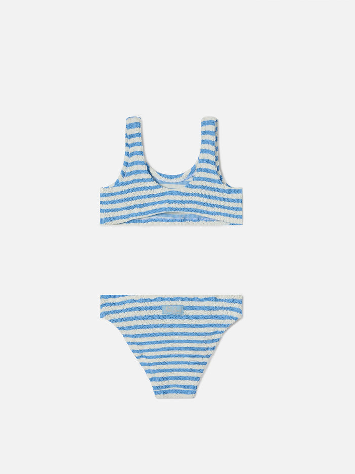 Baker Crinkle Bikini With Blue Stripes __single__