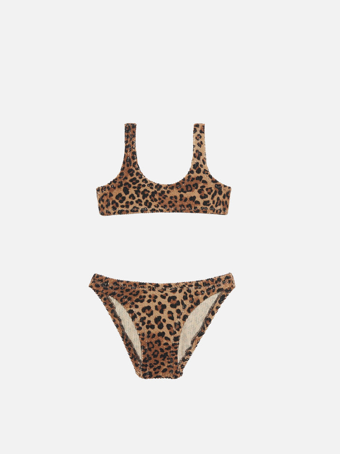 Baker Classic Crinkle Bralette Bikini With Animalier Print __single__