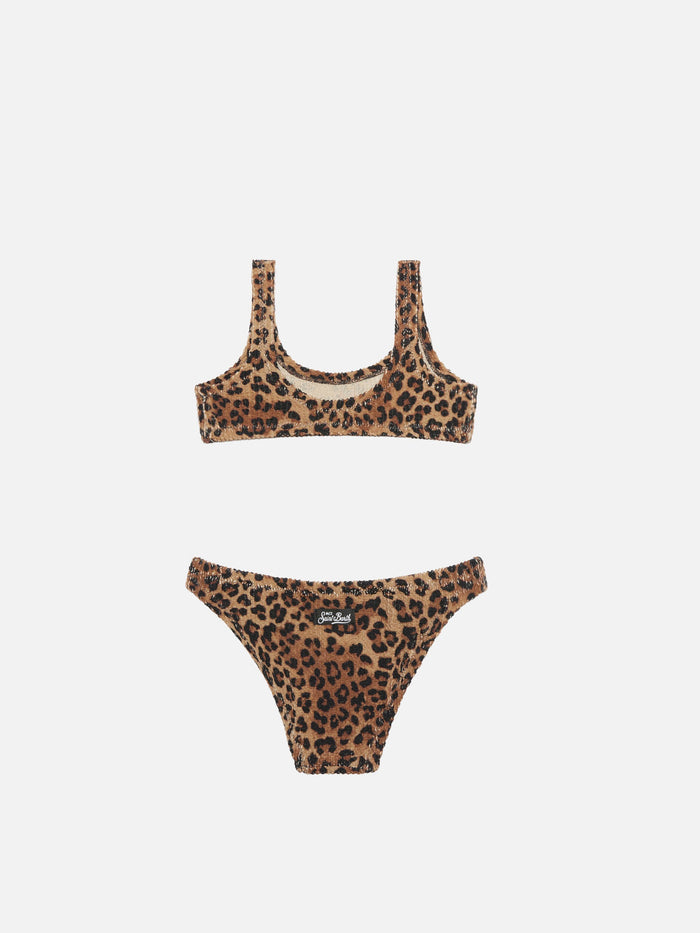 Baker Classic Crinkle Bralette Bikini With Animalier Print __single__