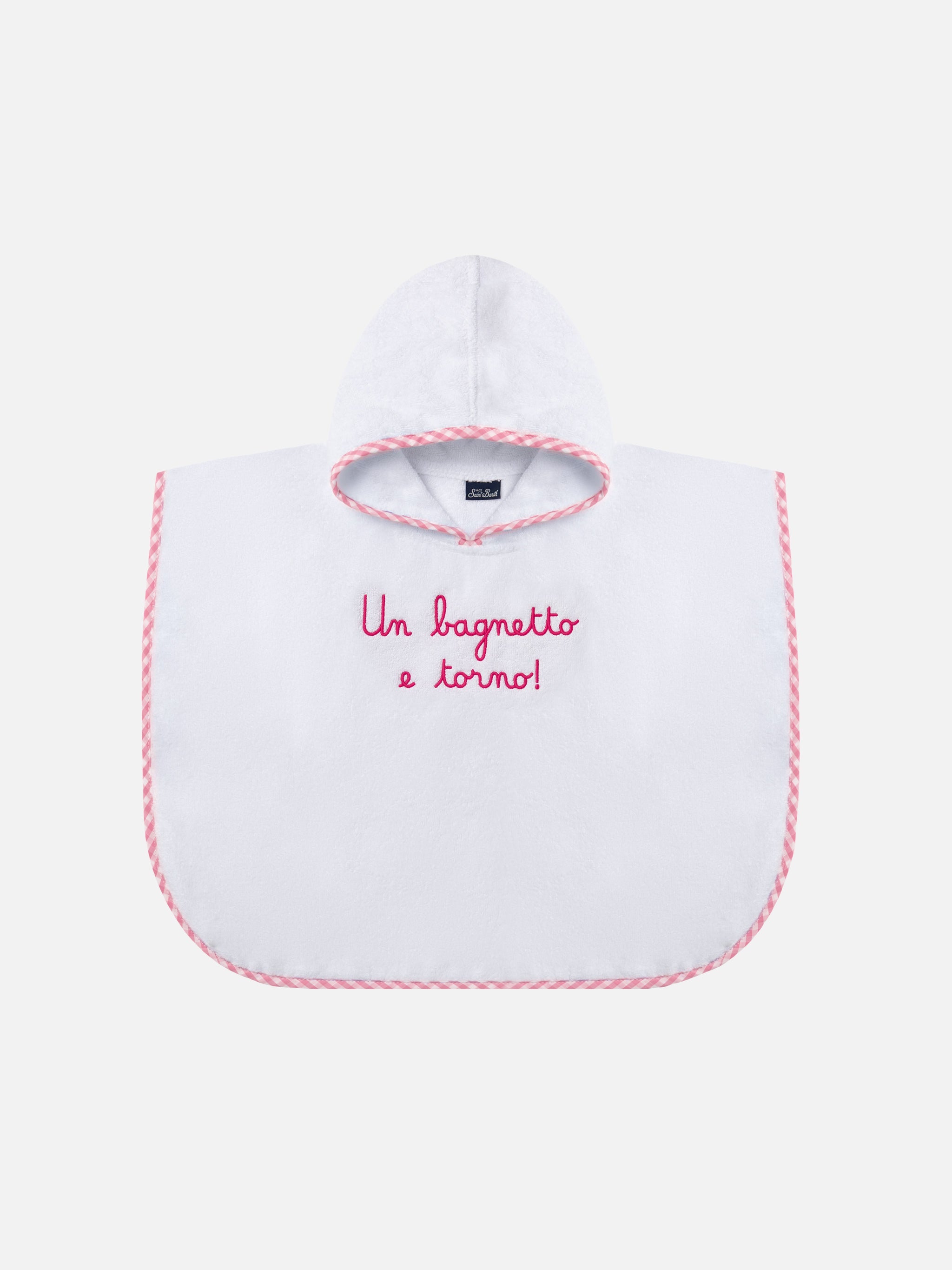 Cotton Terry Bathrobe With Un Bagnetto E Torno Embroidery White Robe
