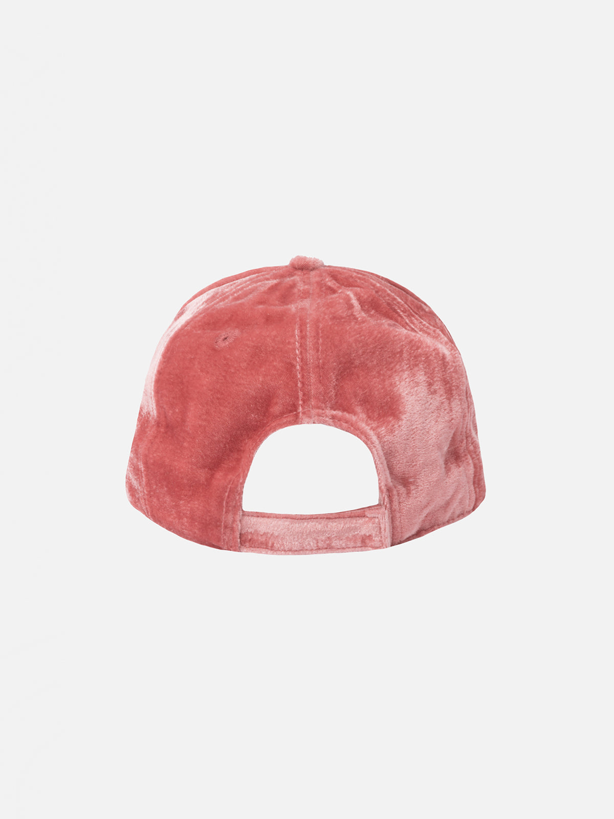 Pink Velvet Ball Cap Baseball With Rhinestones Logo Hat