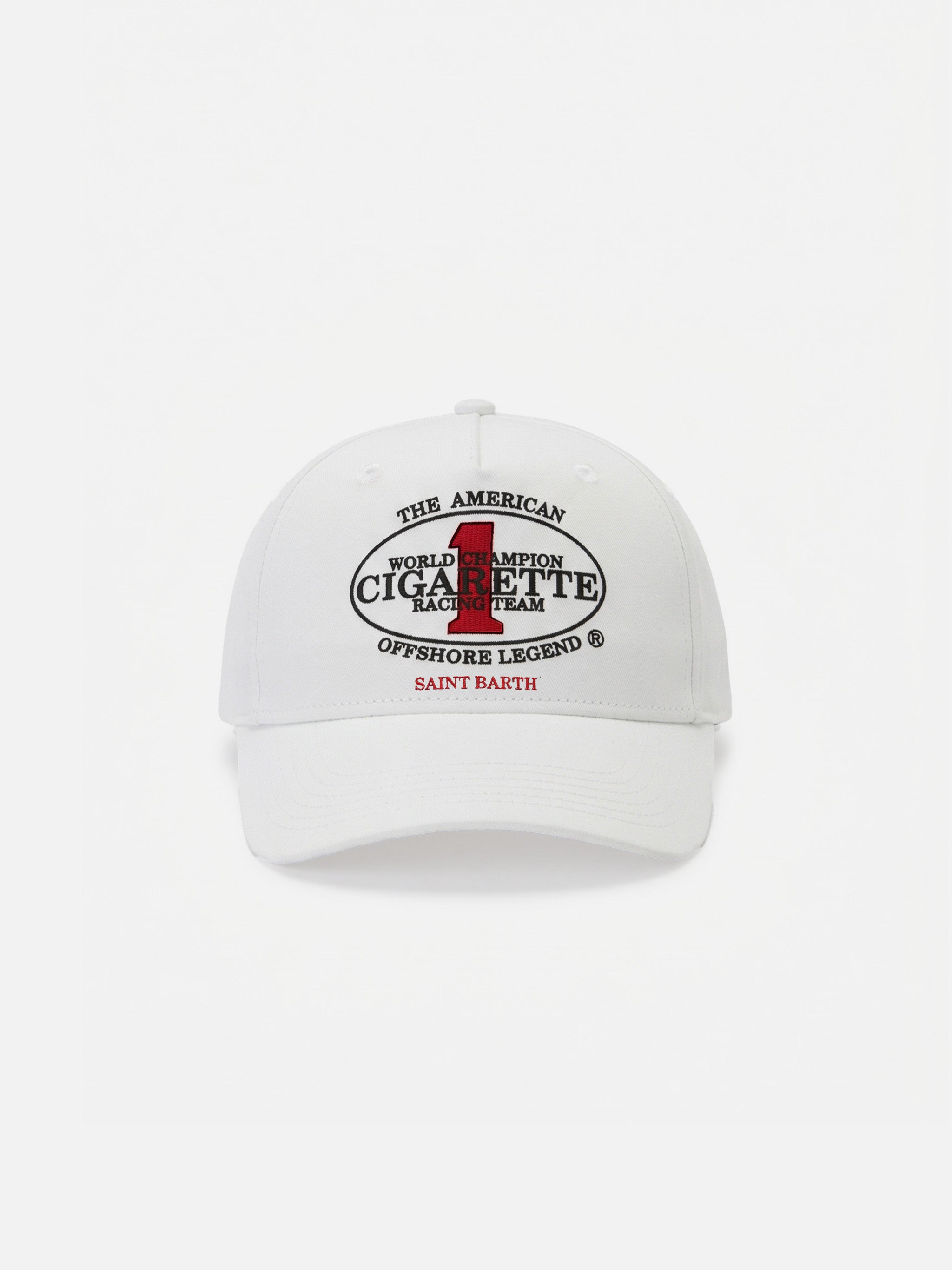 Baseball Cap With Visor White Cotton Embroidery | Special Edition Hat