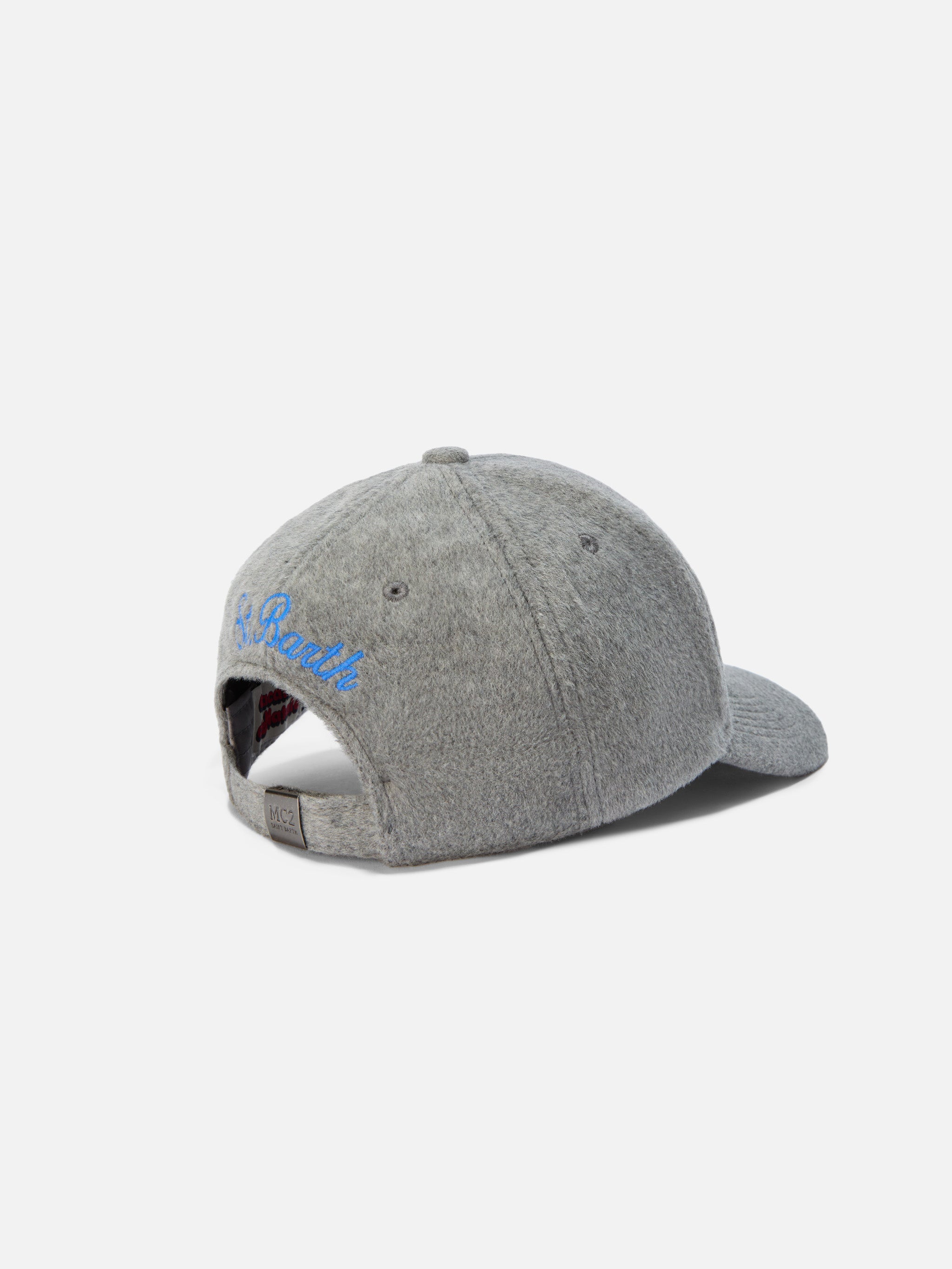Baseball Cap Wool Blend With Christmas Vacation Embroidery | Vacanze Di Natale Special Edition Grey Hat