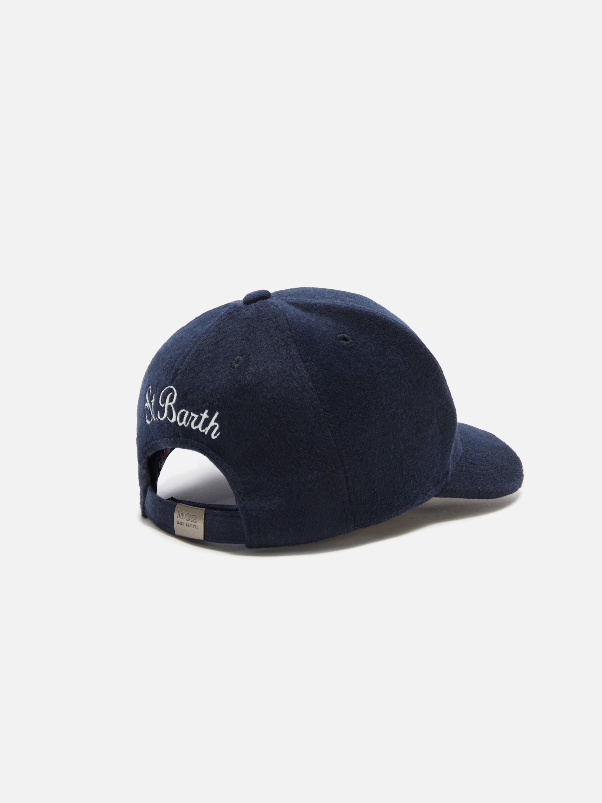 Baseball Cap Wool Blend With Christmas Vacation Embroidery | Vacanze Di Natale Special Edition Blue Hat