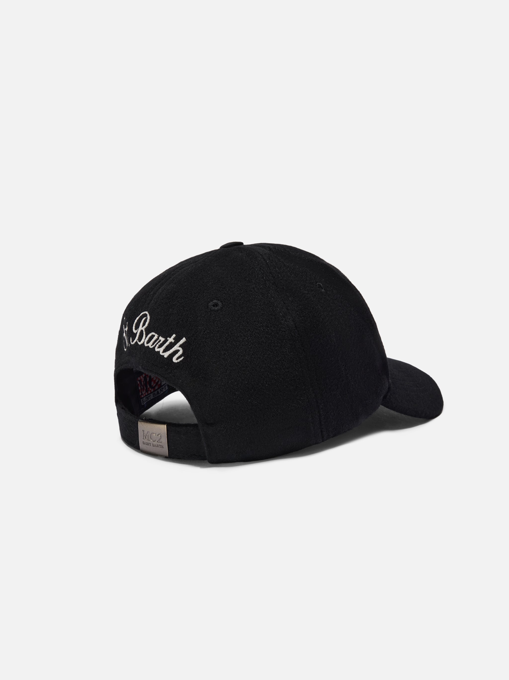 Baseball Cap Wool Blend With St. Moritz Embroidery | Top Of The World Special Edition Black Hat