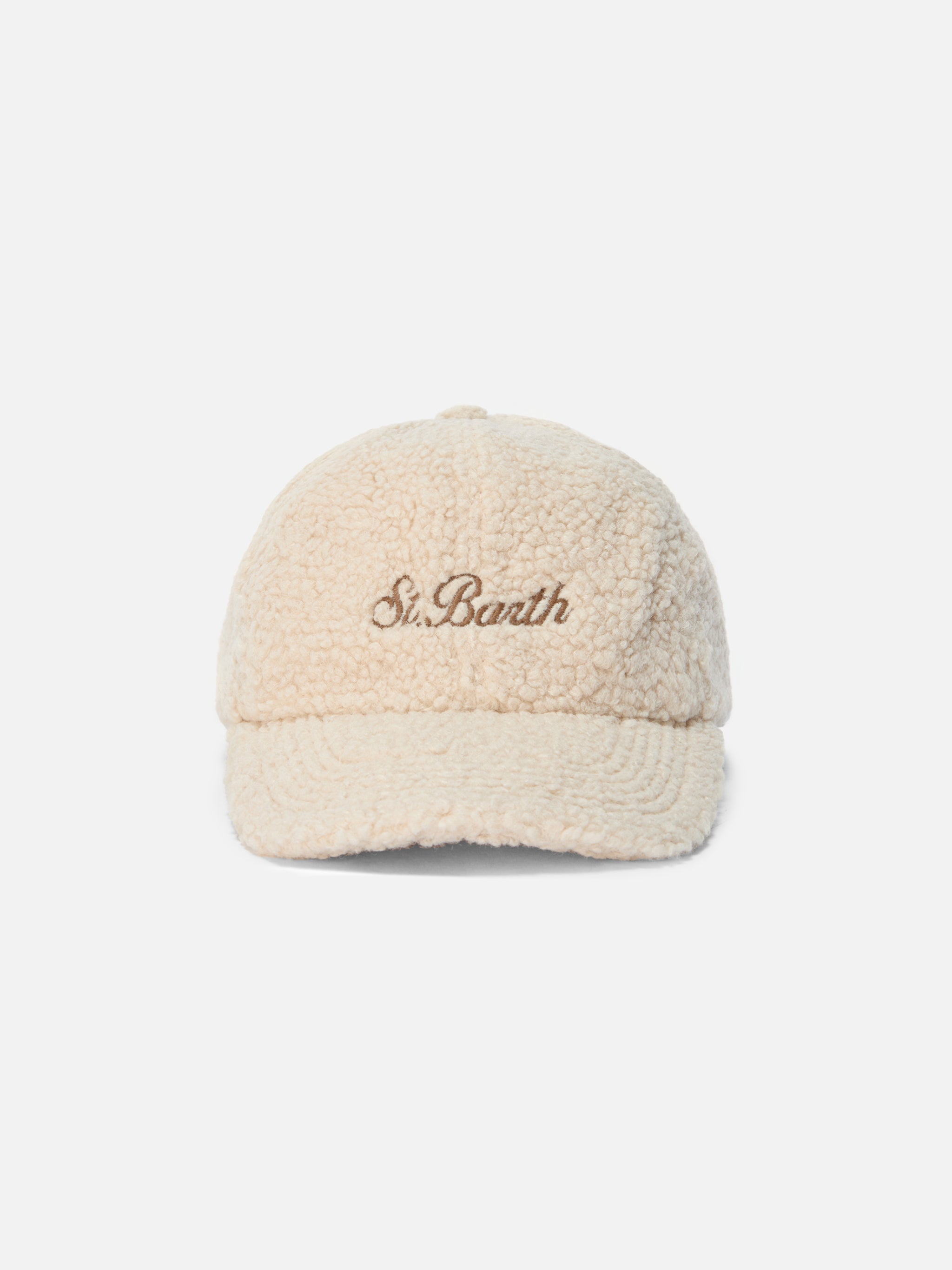 Baseball Cap Beige Sherpa Brown Hat