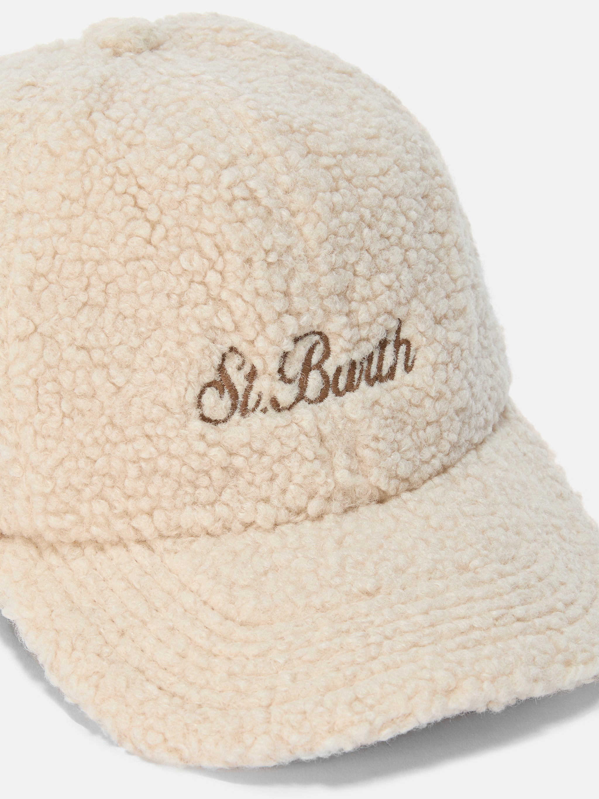 Baseball Cap Beige Sherpa Brown Hat
