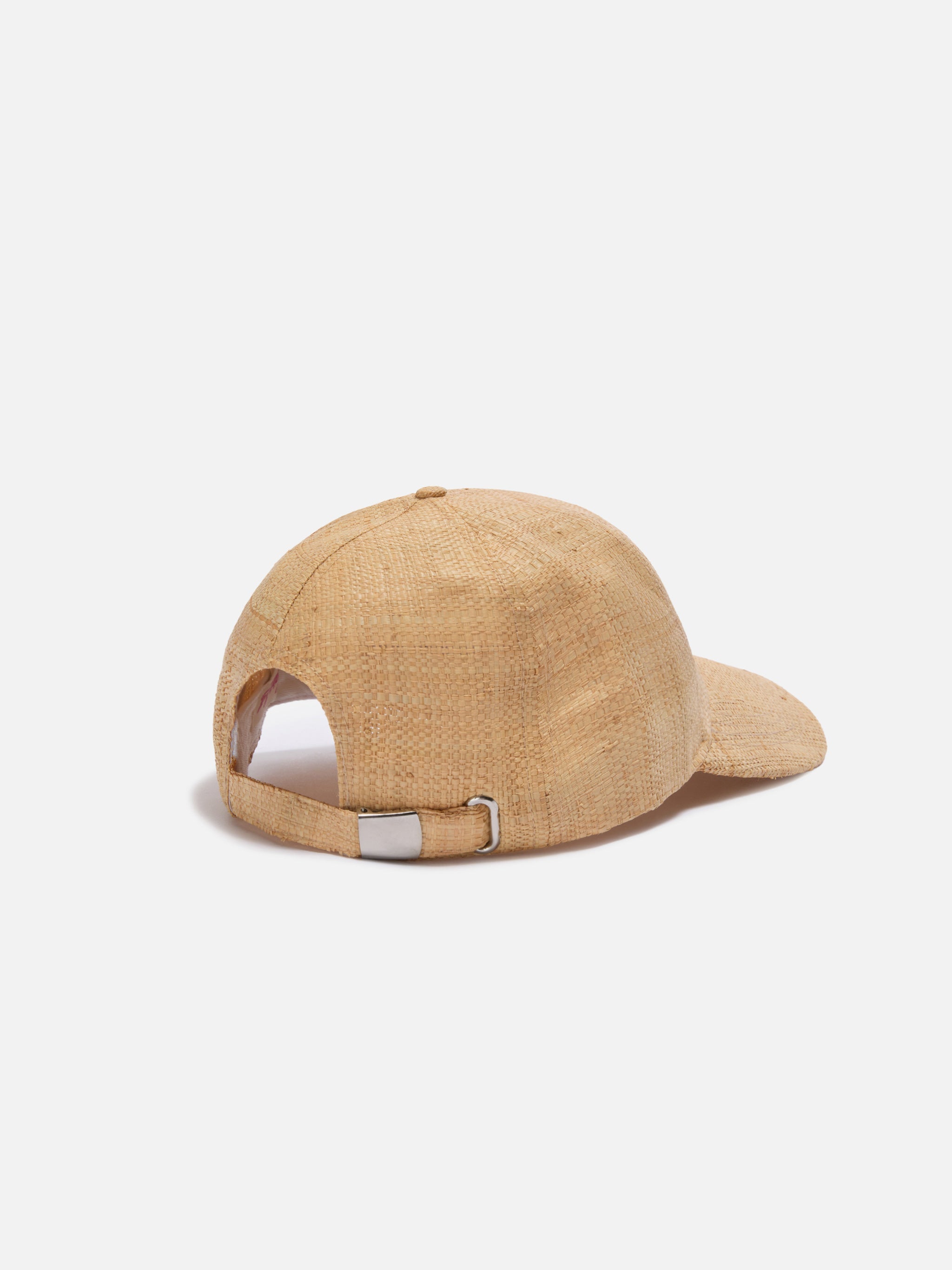 Baseball Beige Raffia Cap With St. Barth Embroidery __single__ Hat