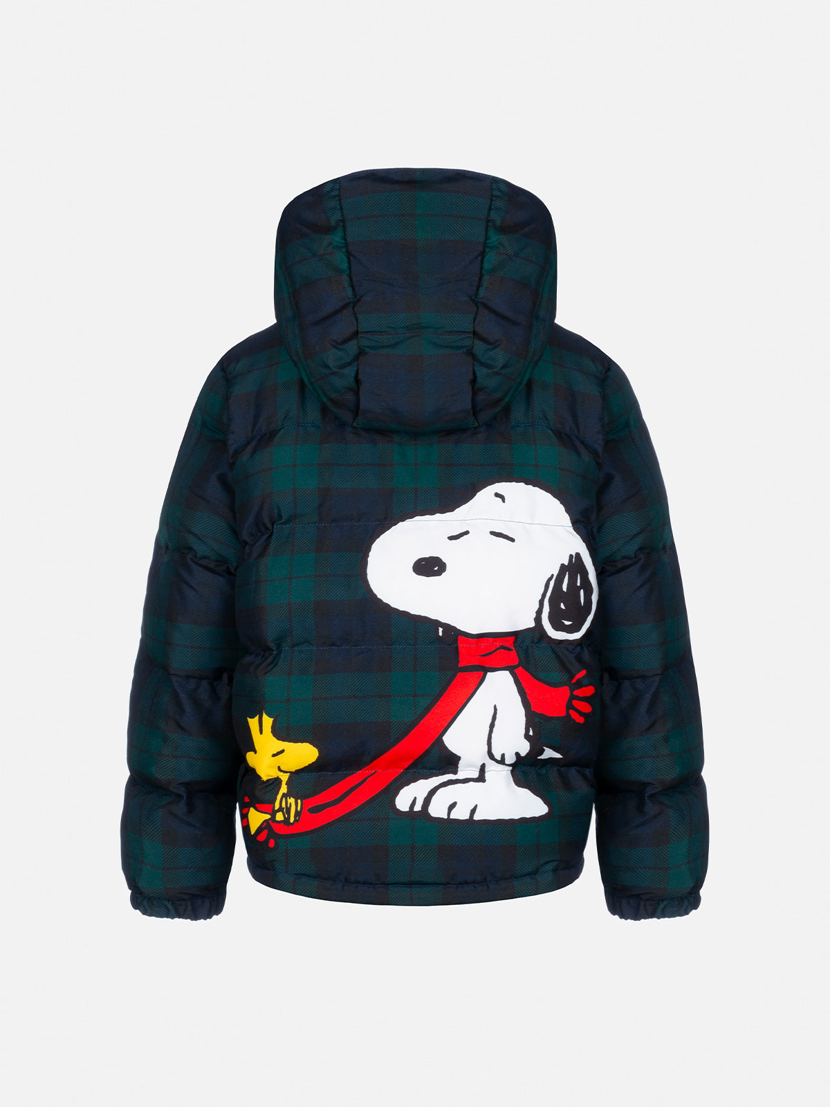 Boy Hooded Down Padded Jacket Baxter Jr. With Snoopy Print | Peanuts Special Edition Blue