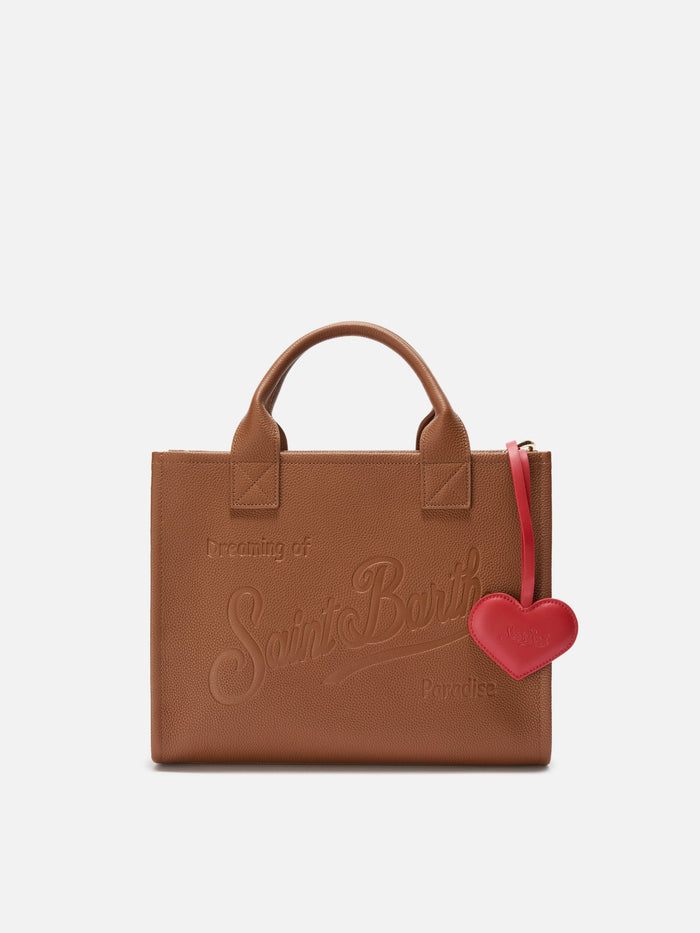 Heart Bag Charm Red Leather Small Accessories