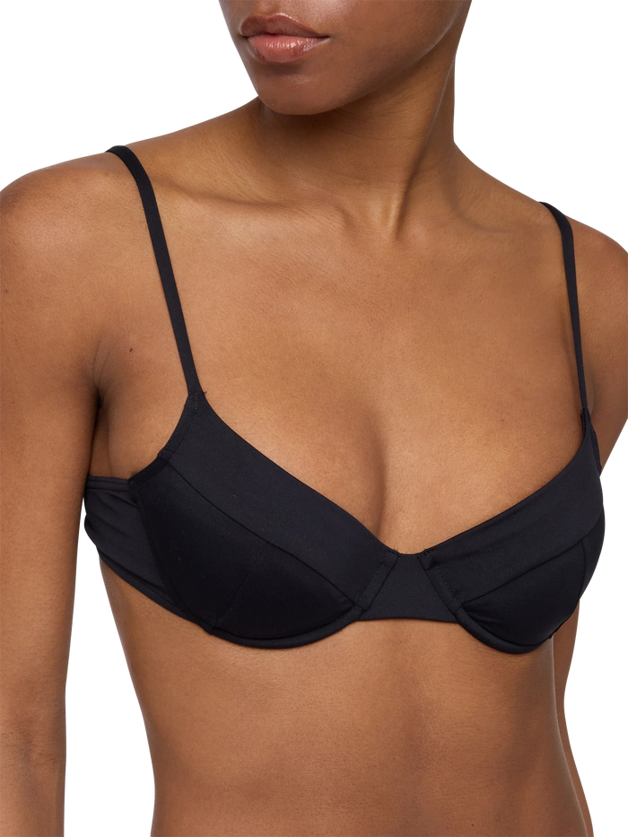 Bea Underwired Black Bralette Top