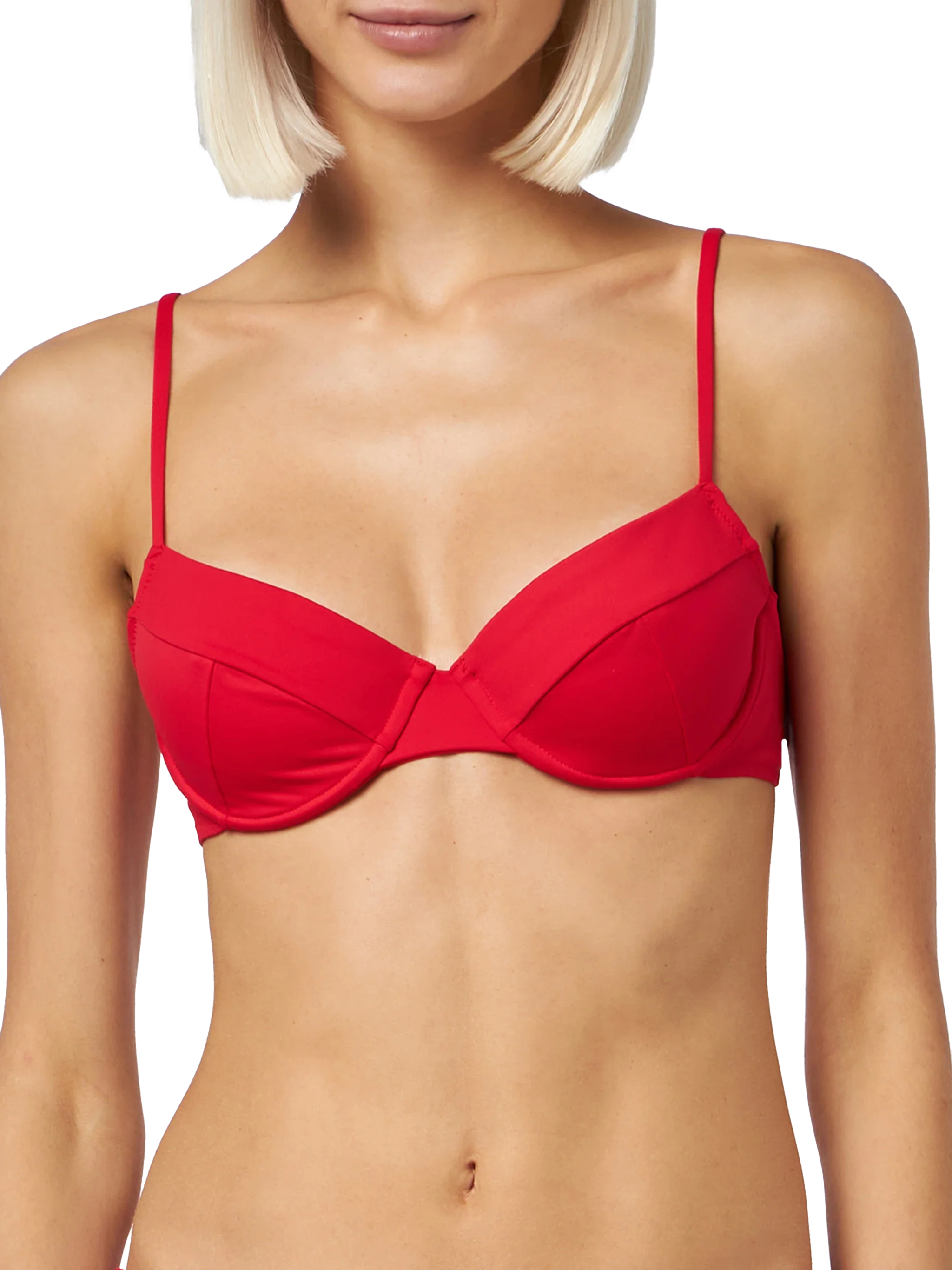 Red Bea Bralette Underwired Bikini Top