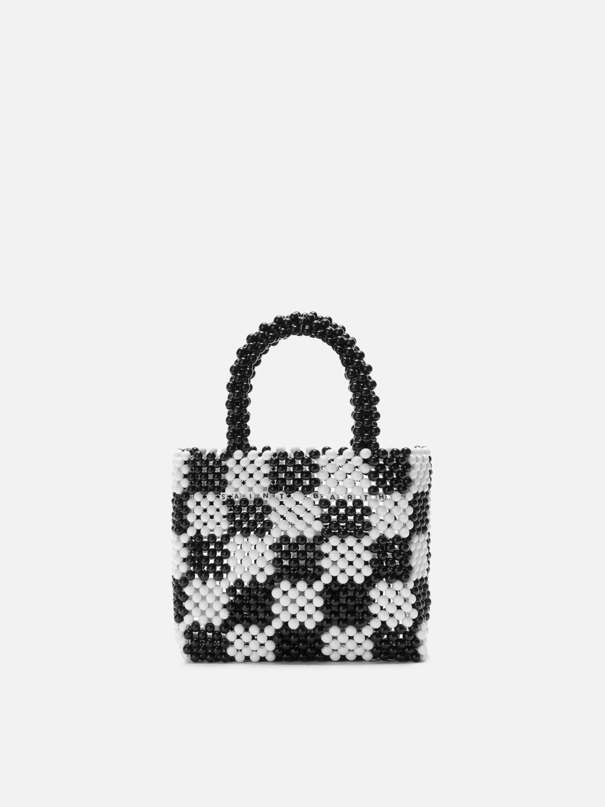 Multicolor Beaded Small Bag Black