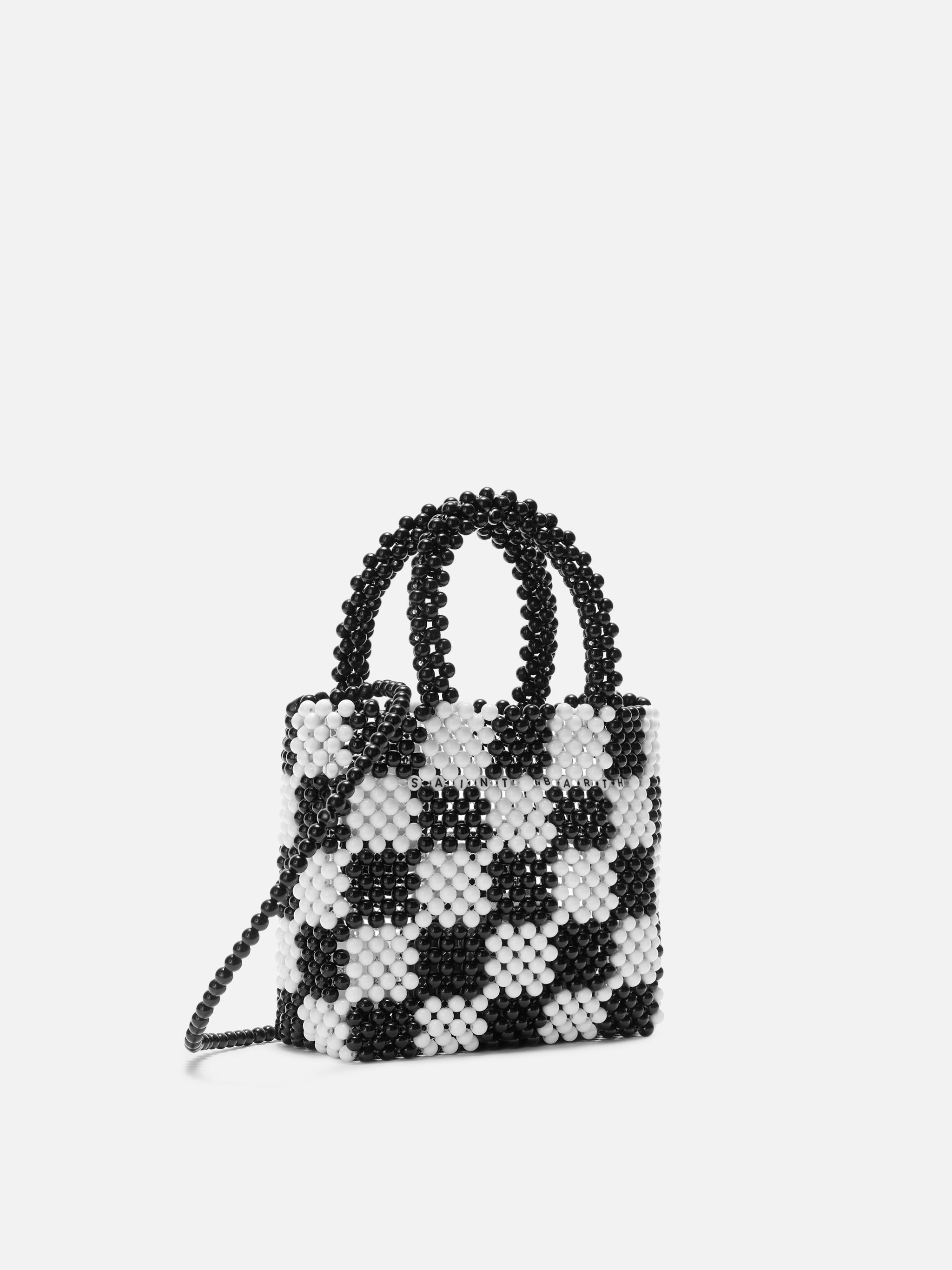 Multicolor Beaded Small Bag Black