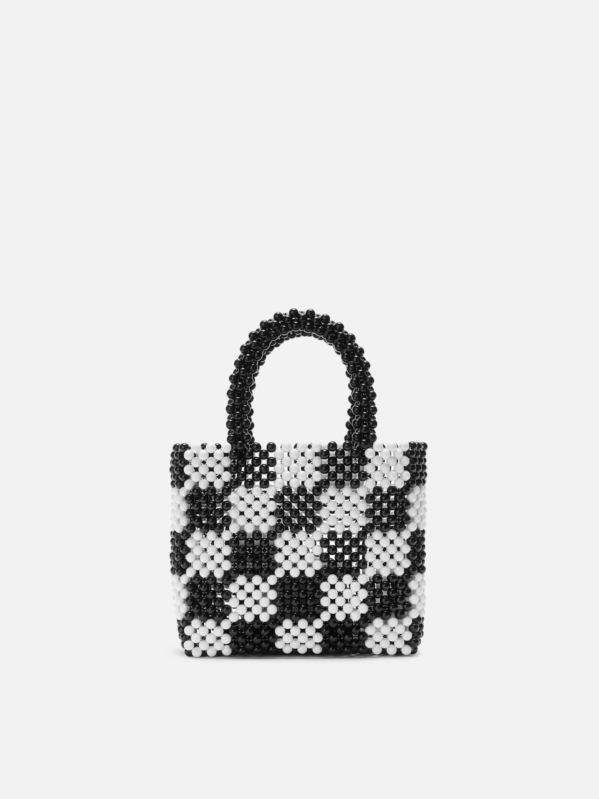 Multicolor Beaded Small Bag Black