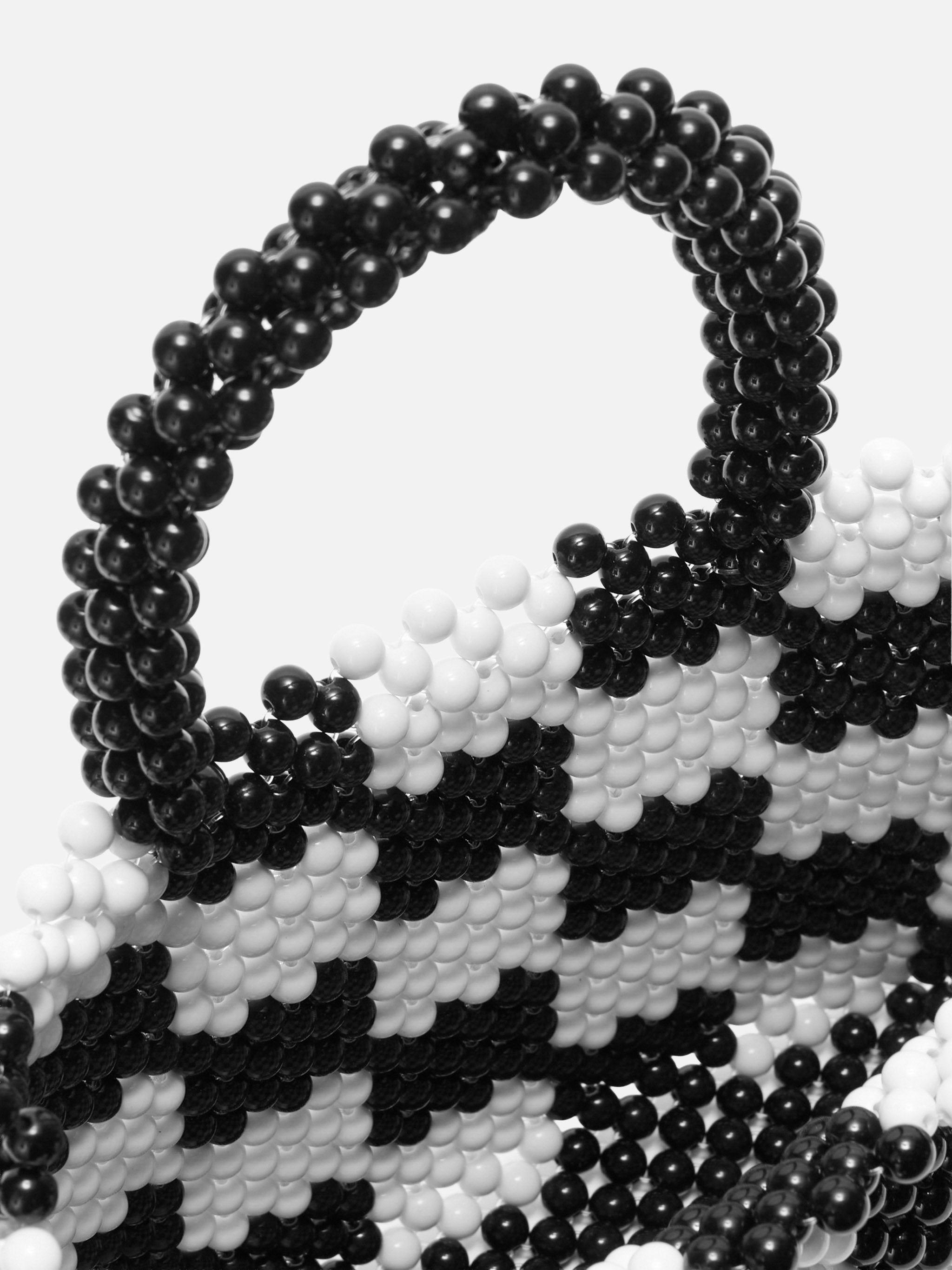 Multicolor Beaded Small Bag Black