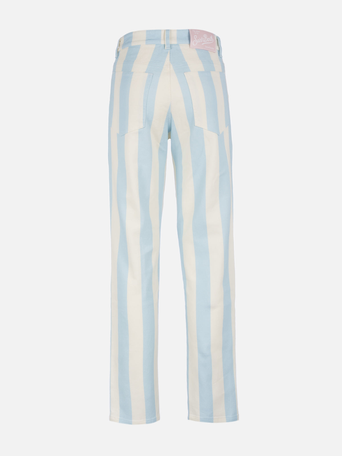 Belleville Light Blue Striped Denim Pants Sky