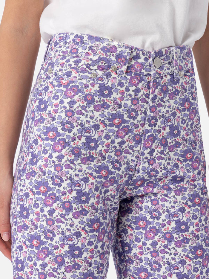 Belleville Betsy Floral Print Denim Jeans | Special Edition Lilac Pant