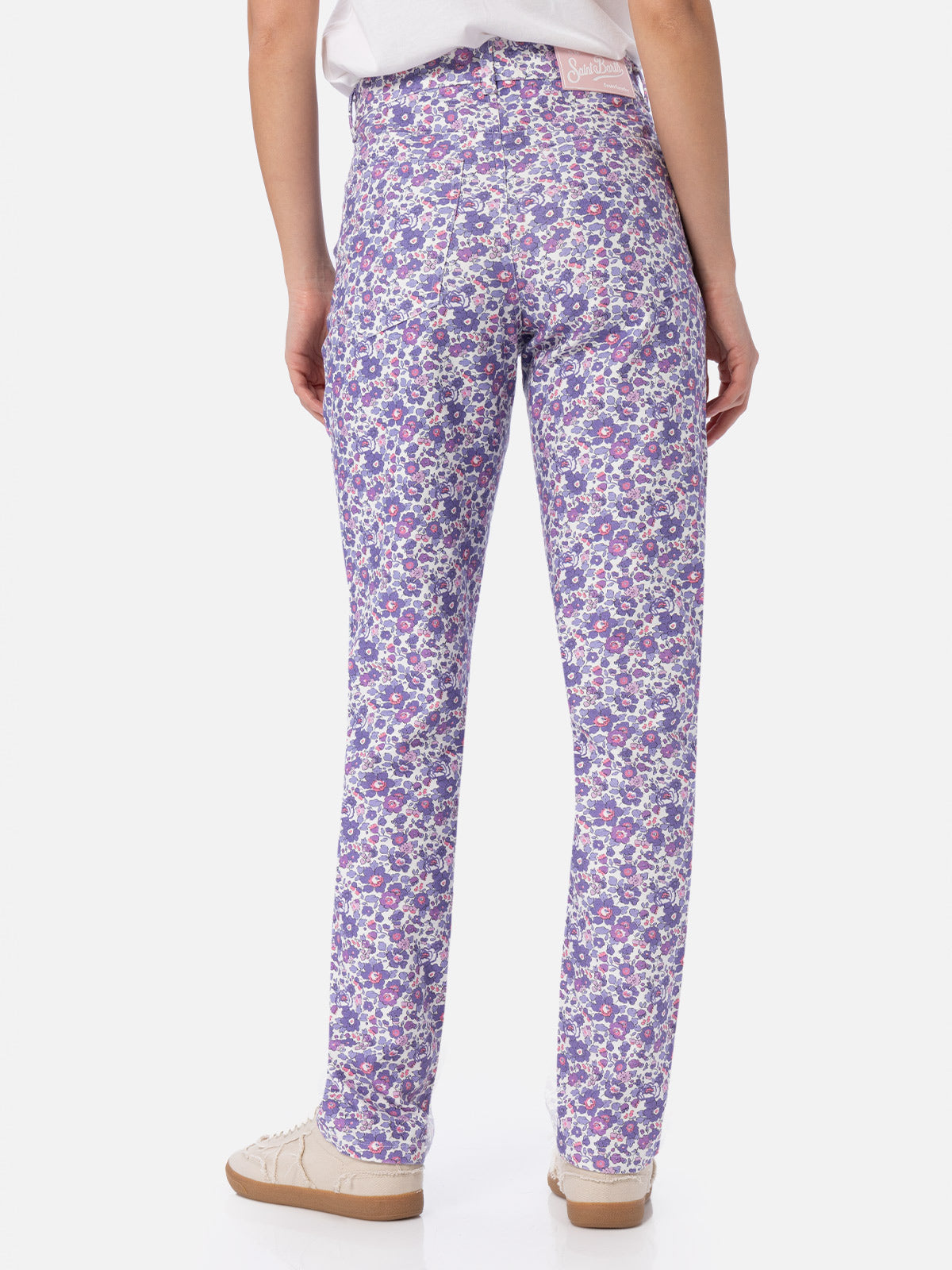Belleville Betsy Floral Print Denim Jeans | Special Edition Lilac Pant