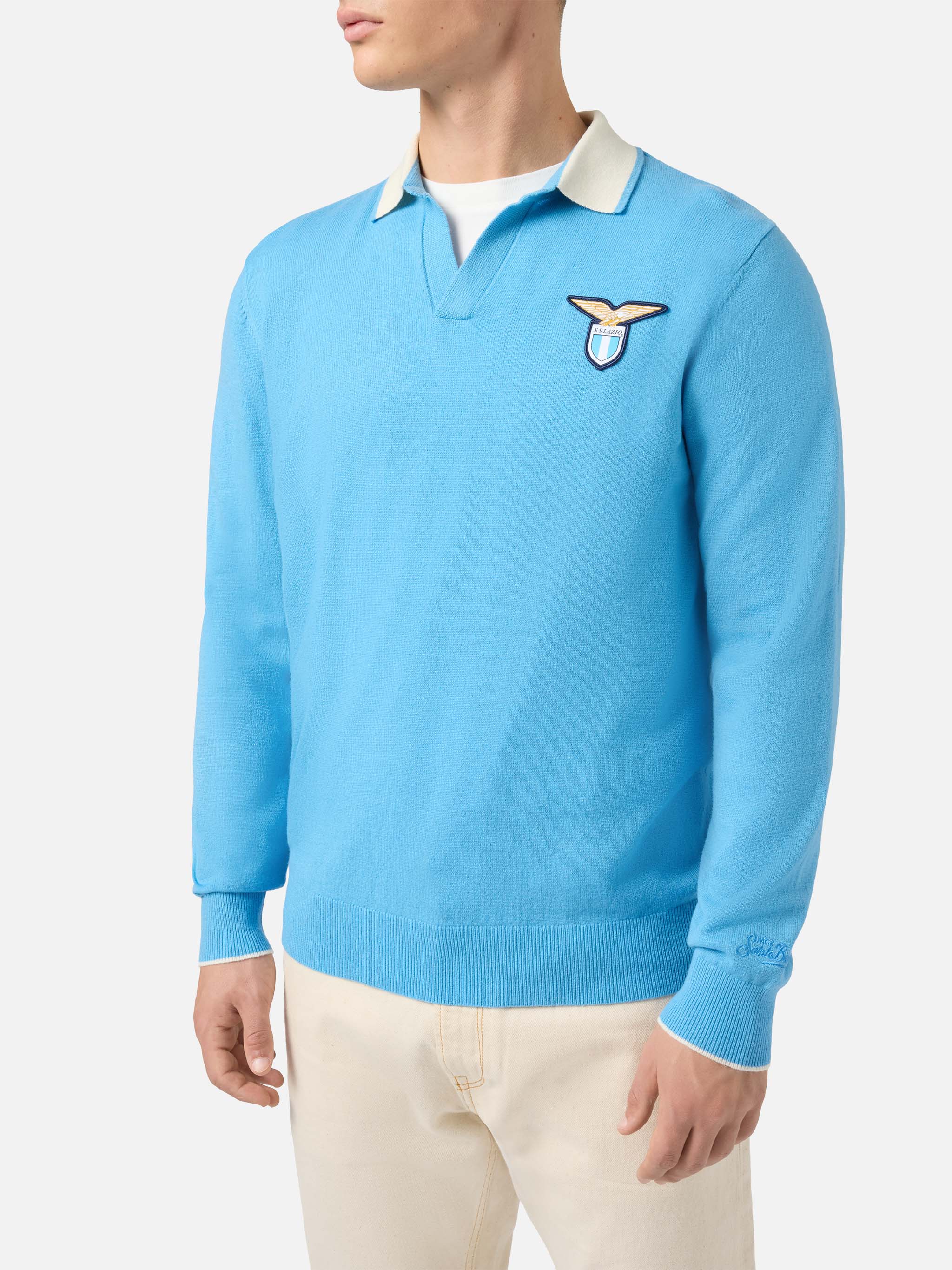 Sweater Polo Belmont Light With Lazio Patch | Ss Special Editon Blue