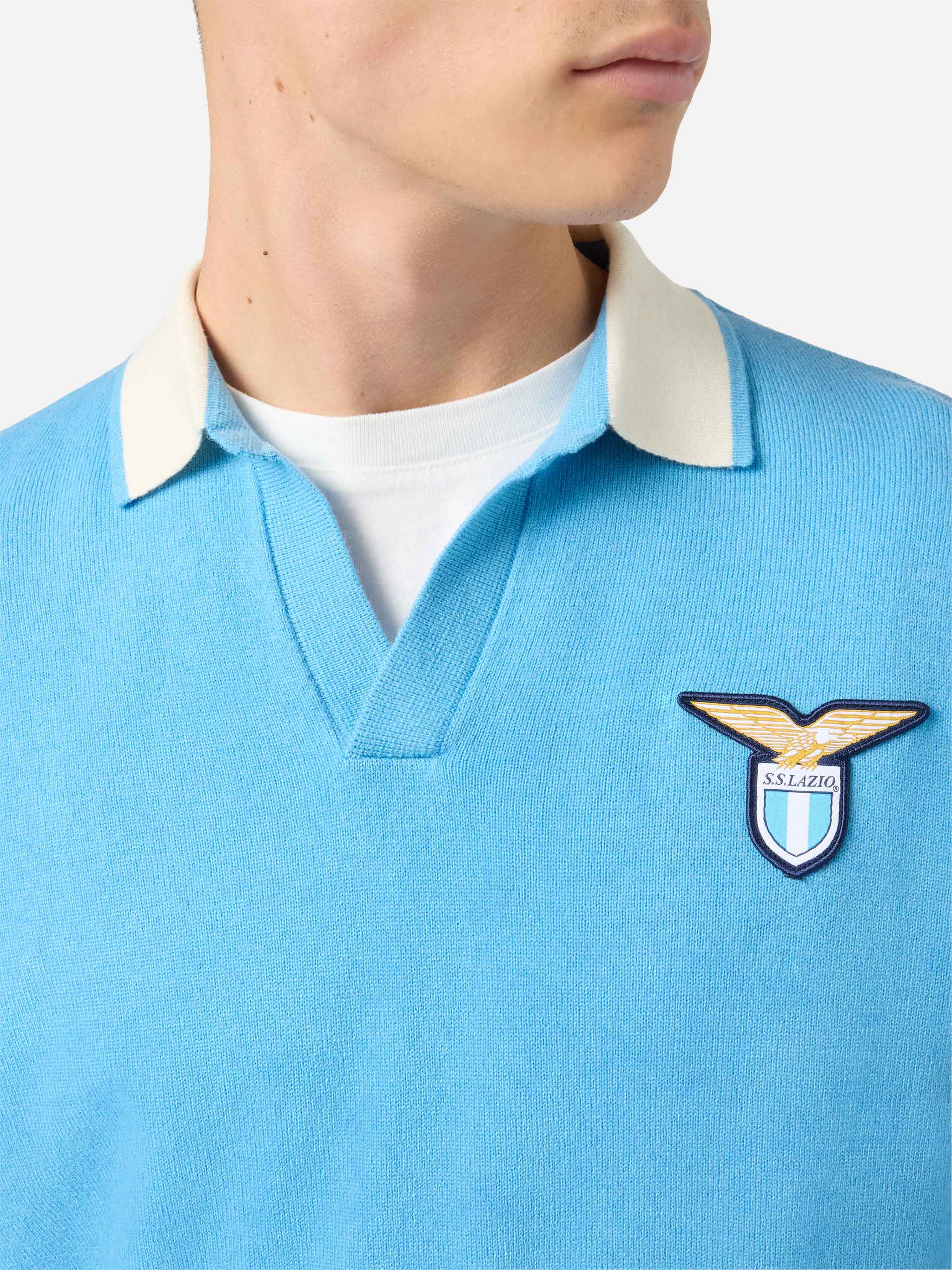 Sweater Polo Belmont Light With Lazio Patch | Ss Special Editon Blue