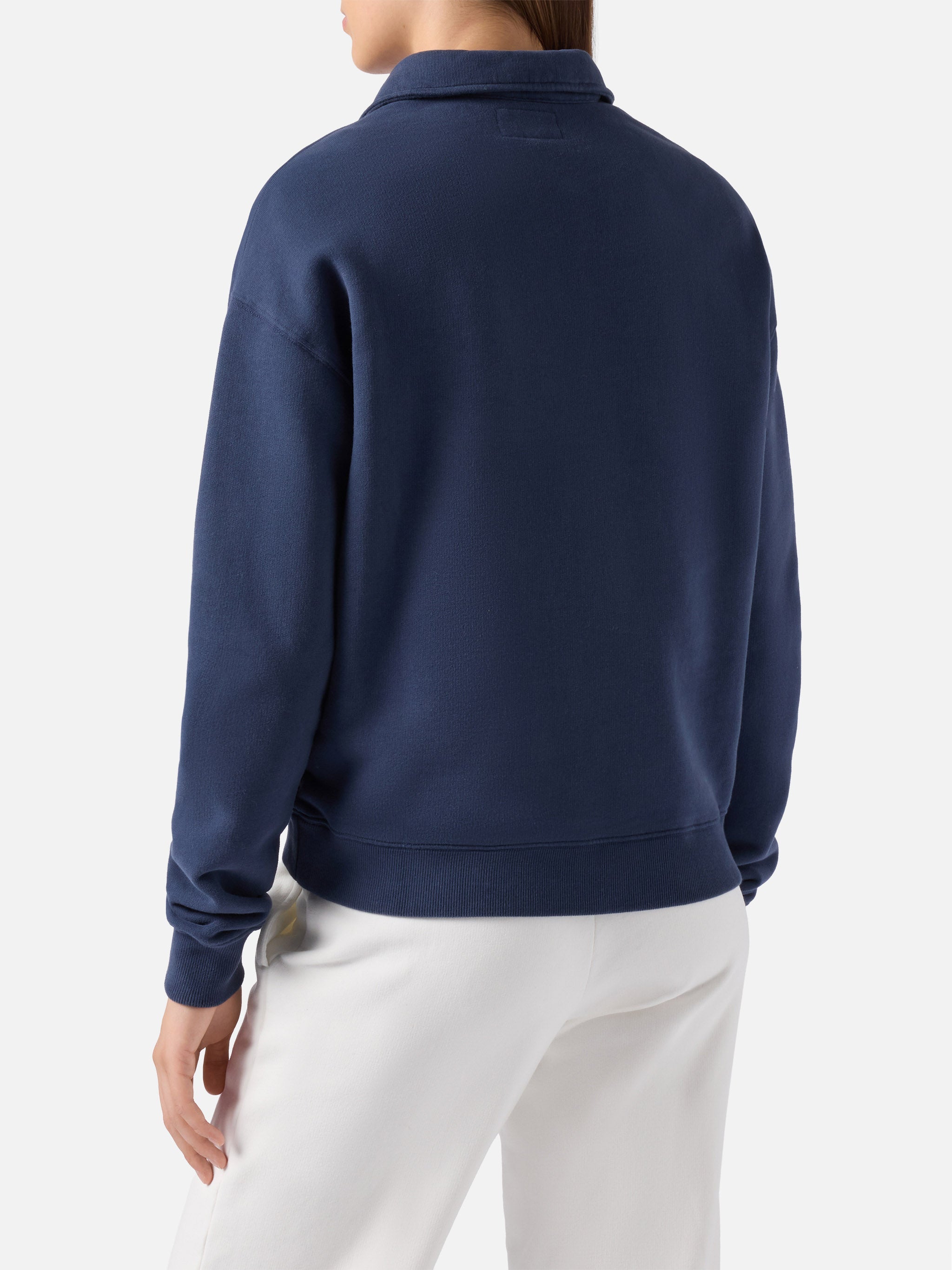 Berenice Sweatshirt Blue With Saint Barth Sport Club Embroidery Polo Shirt