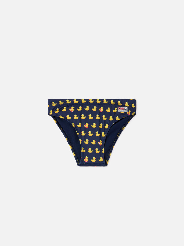Billy Swim Briefs With All-Over Ducky Print Blue Brief / Slip
