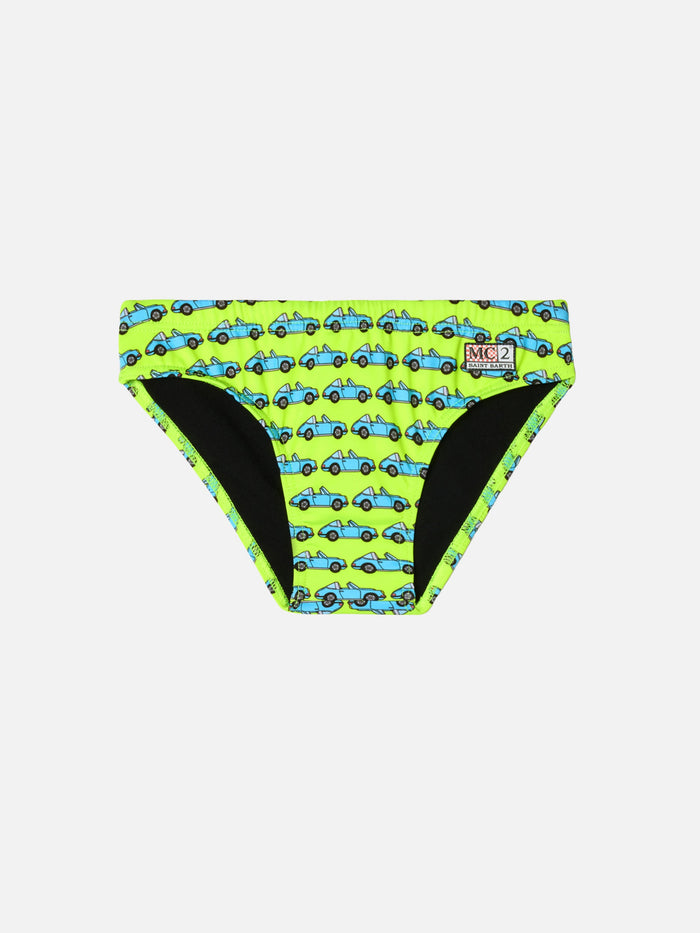 Boy Swim Briefs Billy With Porsche Car Print | Special Edition __single__ Brief / Slip