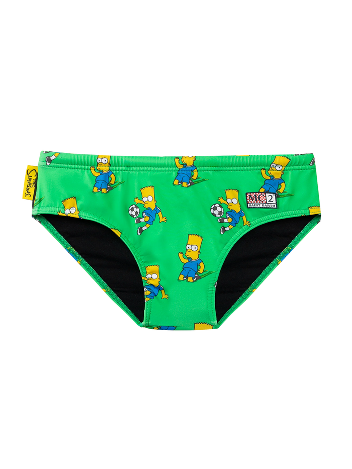 Boy Swim Briefs Billy With Bart Simpson Footlball Player Print | The Special Edition __single__ Brief / Slip