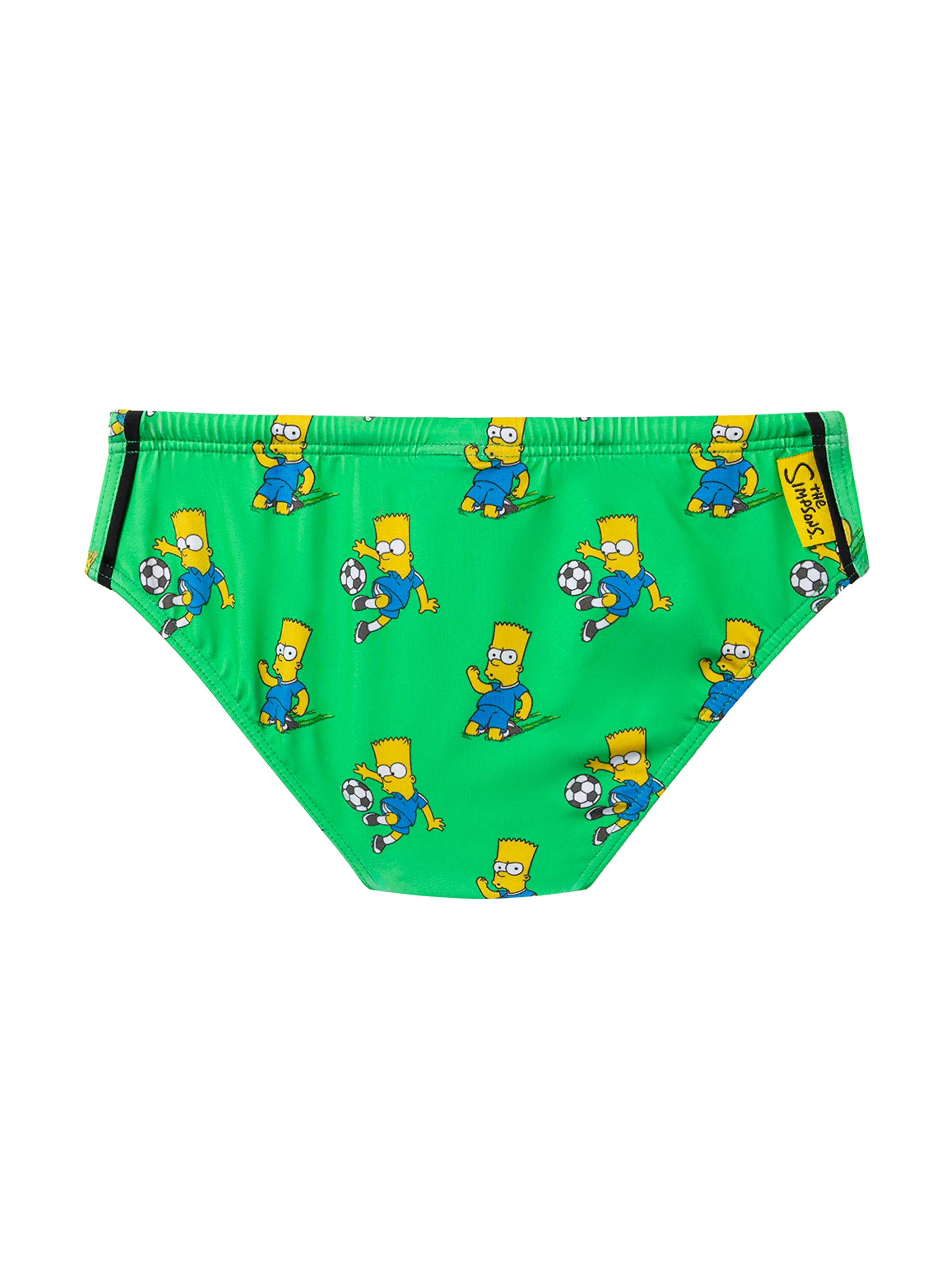 Boy Swim Briefs Billy With Bart Simpson Footlball Player Print | The Special Edition Green Brief / Slip