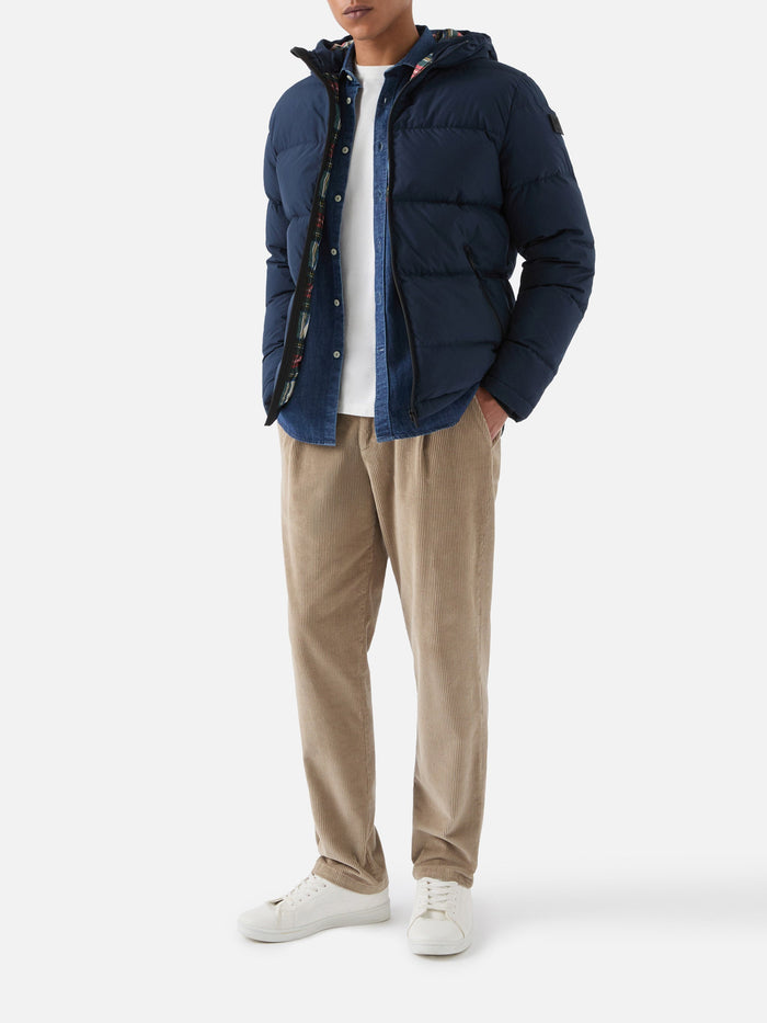 Hooded Down Padded Jacket Snoopy Print | Peanuts Special Edition Blue