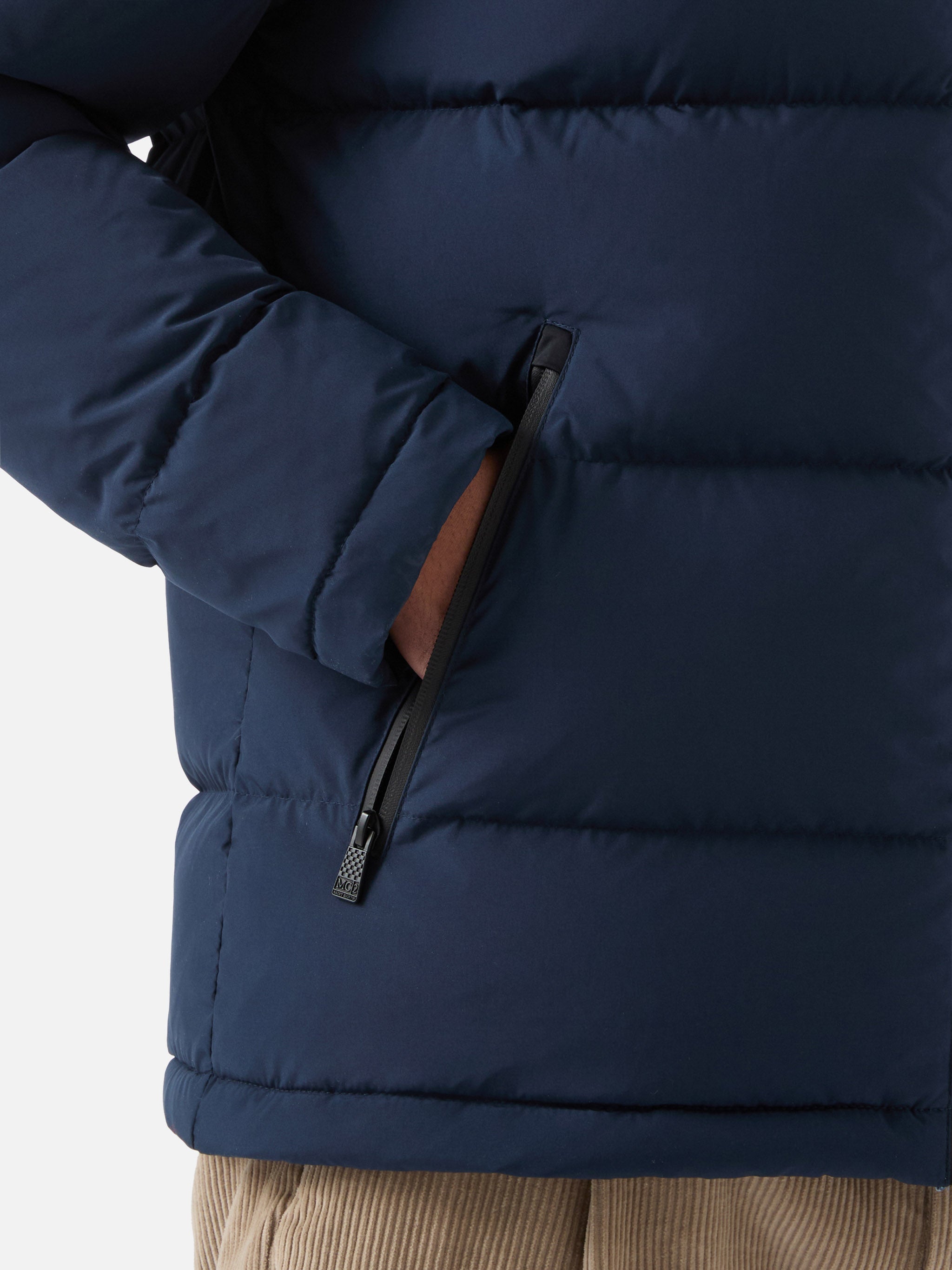 Hooded Down Padded Jacket Snoopy Print | Peanuts Special Edition Blue