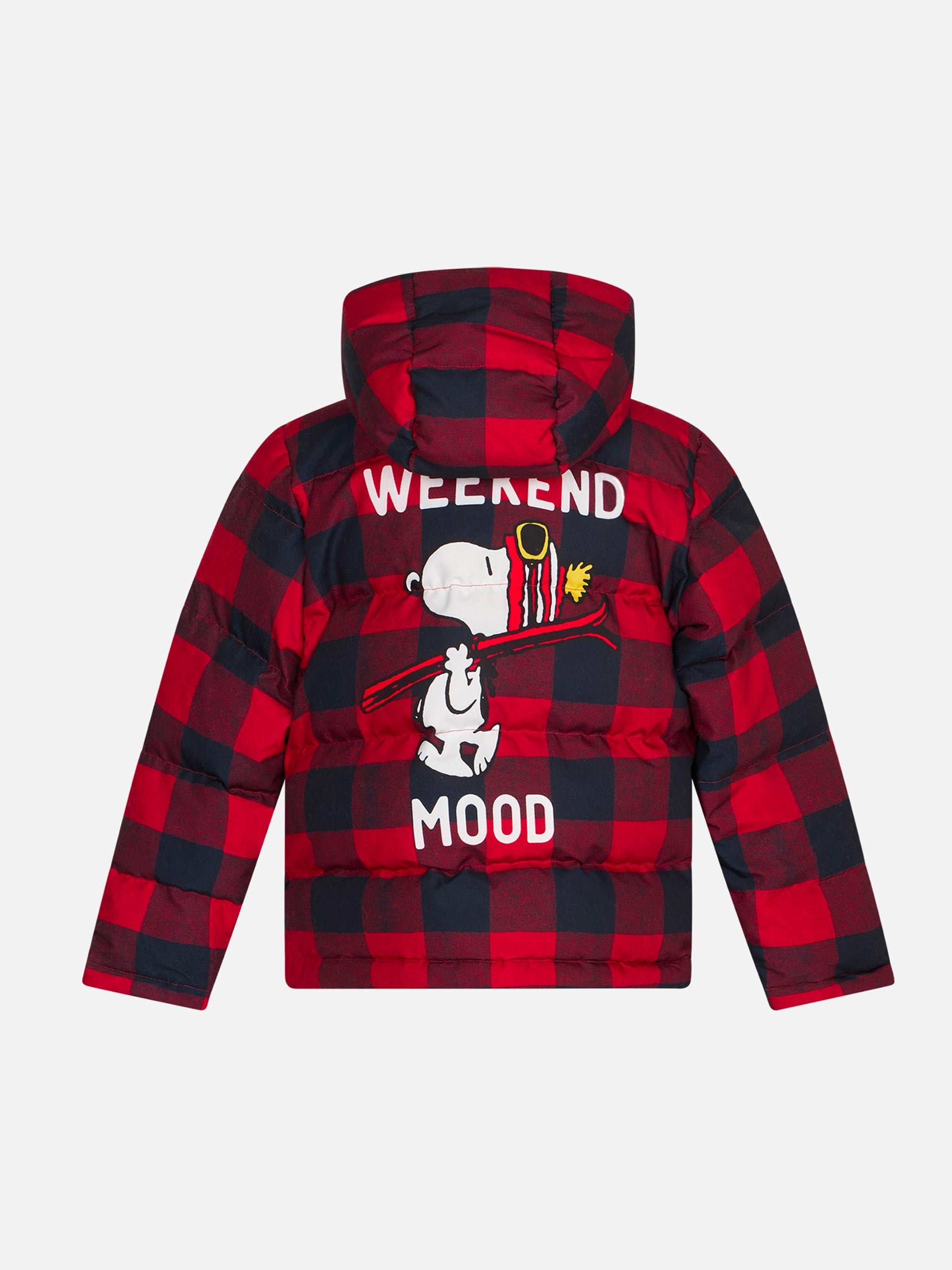 Kid Hooded Down Padded Jacket Snoopy Print | Peanuts Special Edition Blue