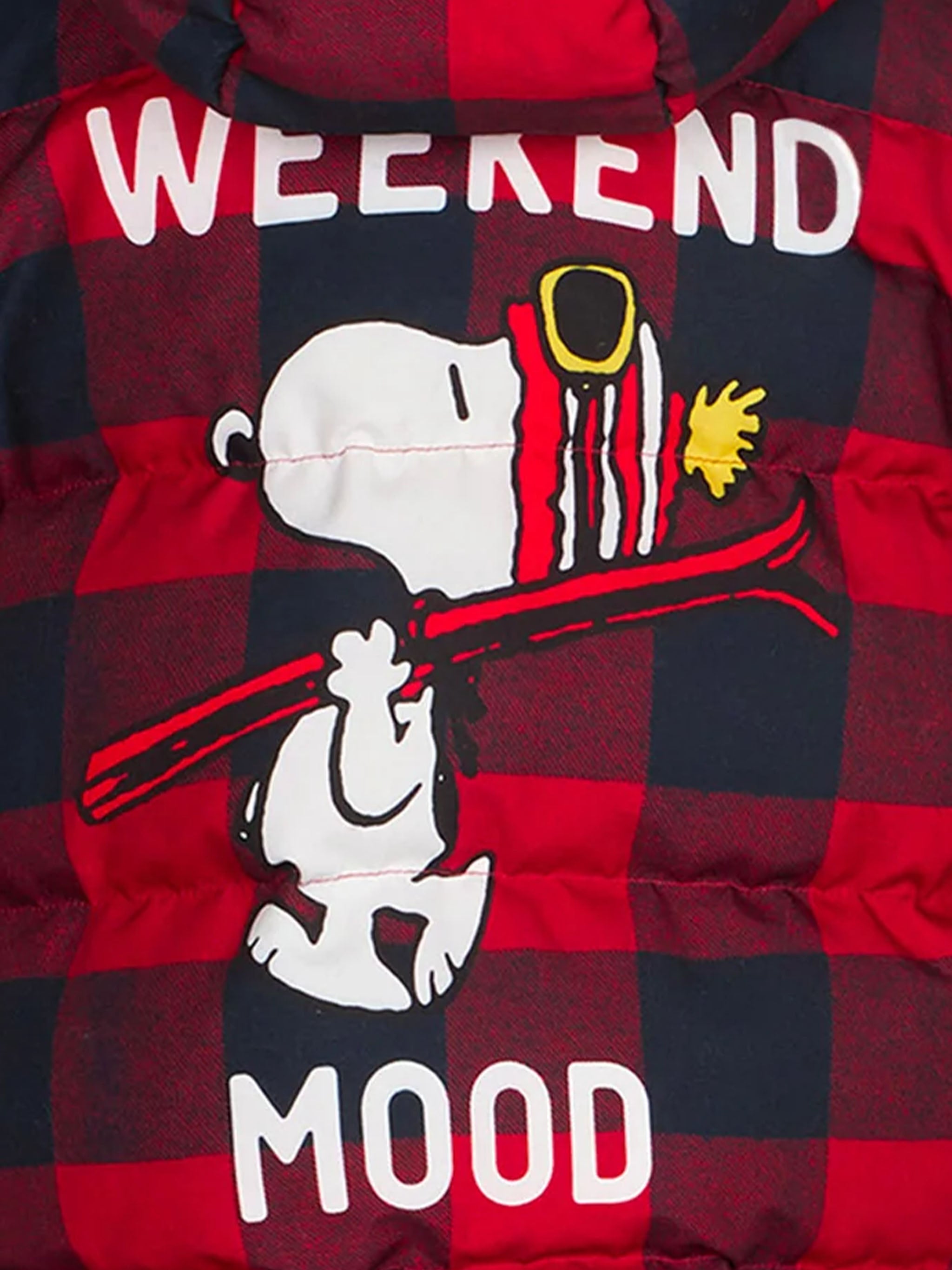 Kid Hooded Down Padded Jacket Snoopy Print | Peanuts Special Edition Blue