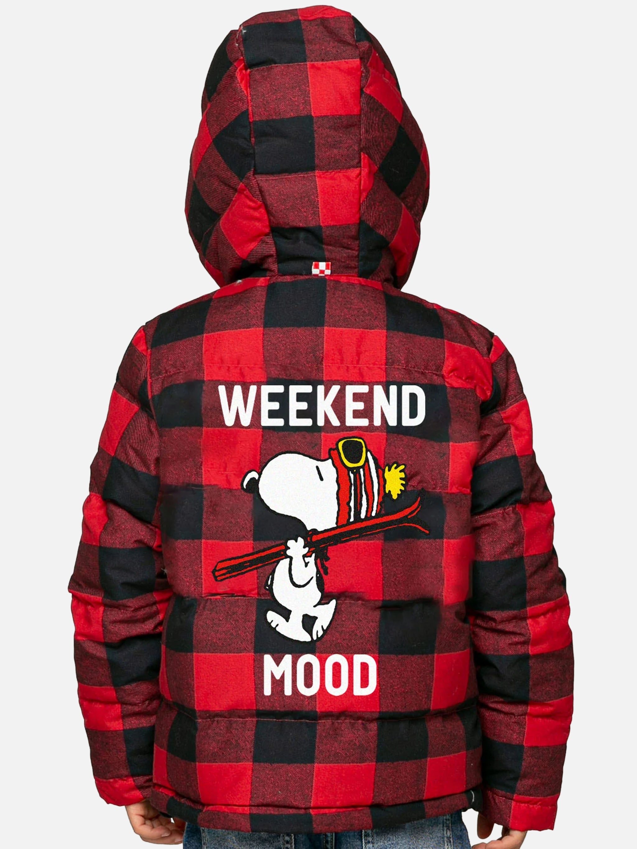 Kid Hooded Down Padded Jacket Snoopy Print | Peanuts Special Edition Blue