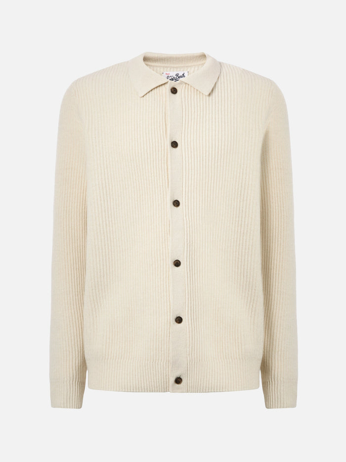 White Pure-Wool Cardigan Bolton