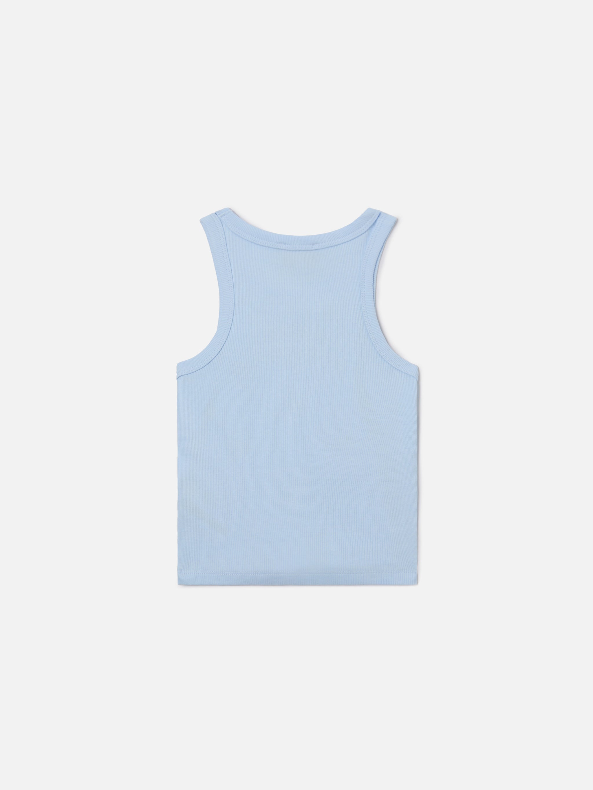 Blue Jr Tank-Top Light With St. Barth Is Sweet Embroidery And Strawberries Top_apparel