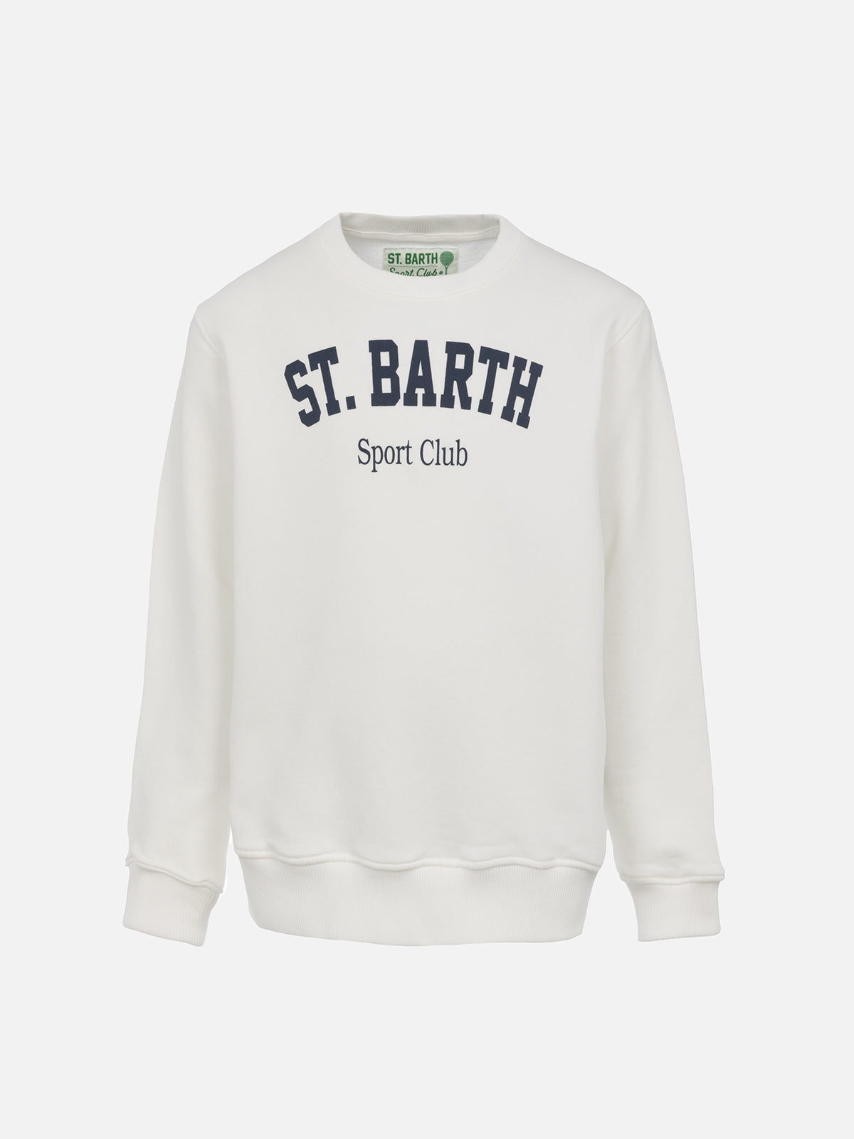 Boy Sweatshirt Bobby With St. Barth Sport Club Print White